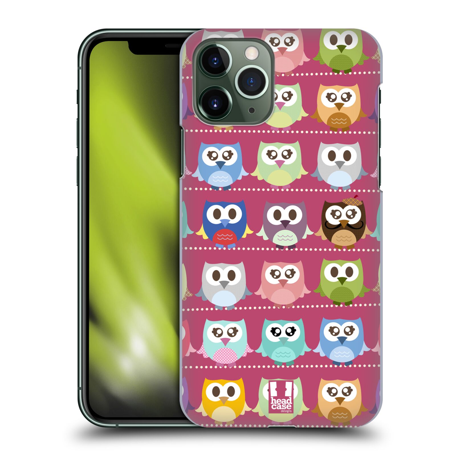 Pouzdro na mobil Apple Iphone 11 PRO - HEAD CASE - vzor Roztomilá sovička růžové sovičky
