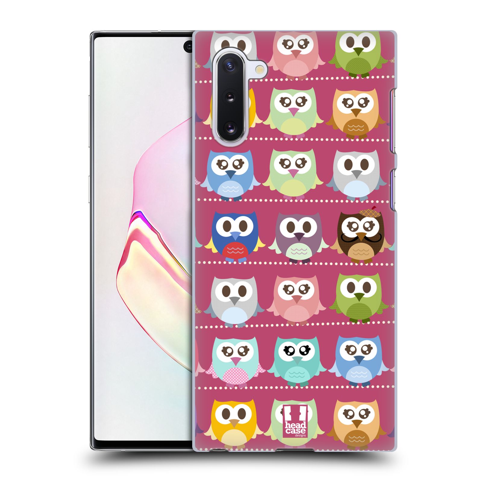 Pouzdro na mobil Samsung Galaxy Note 10 - HEAD CASE - vzor Roztomilá sovička růžové sovičky