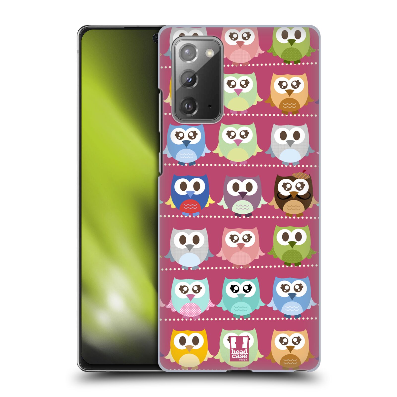 Plastový obal HEAD CASE na mobil Samsung Galaxy Note 20 vzor Roztomilá sovička růžové sovičky