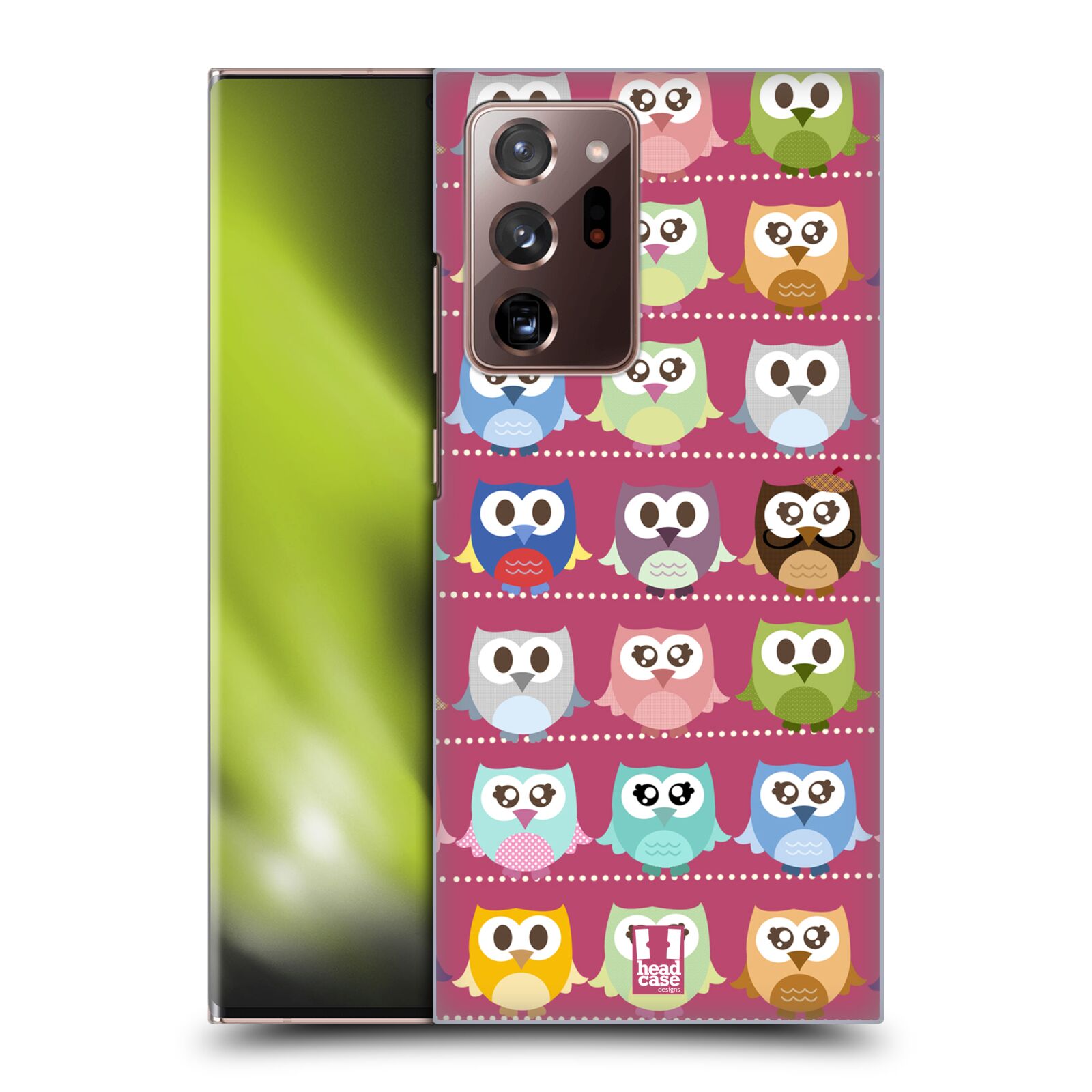 Plastový obal HEAD CASE na mobil Samsung Galaxy Note 20 ULTRA vzor Roztomilá sovička růžové sovičky