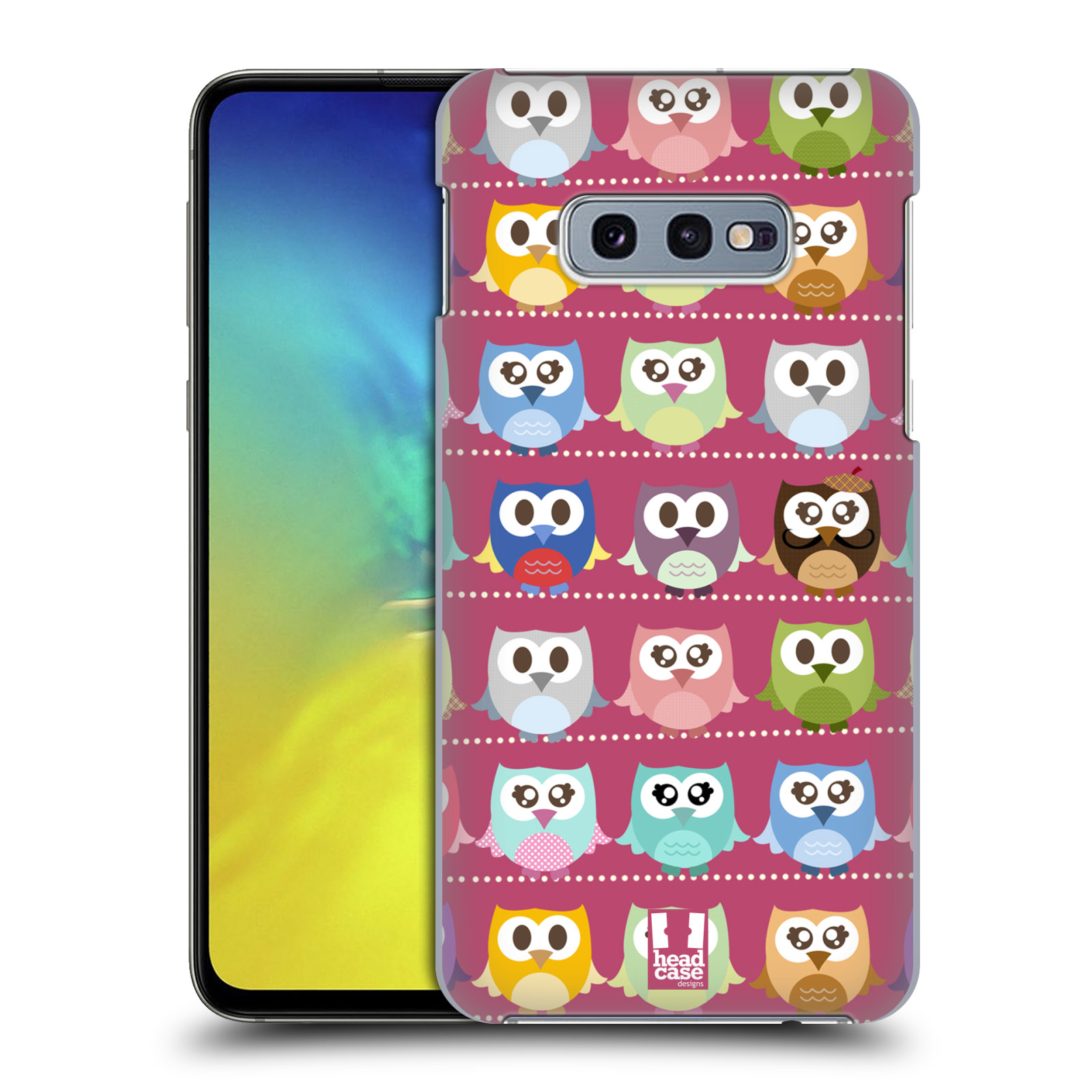 Pouzdro na mobil Samsung Galaxy S10e - HEAD CASE - vzor Roztomilá sovička růžové sovičky
