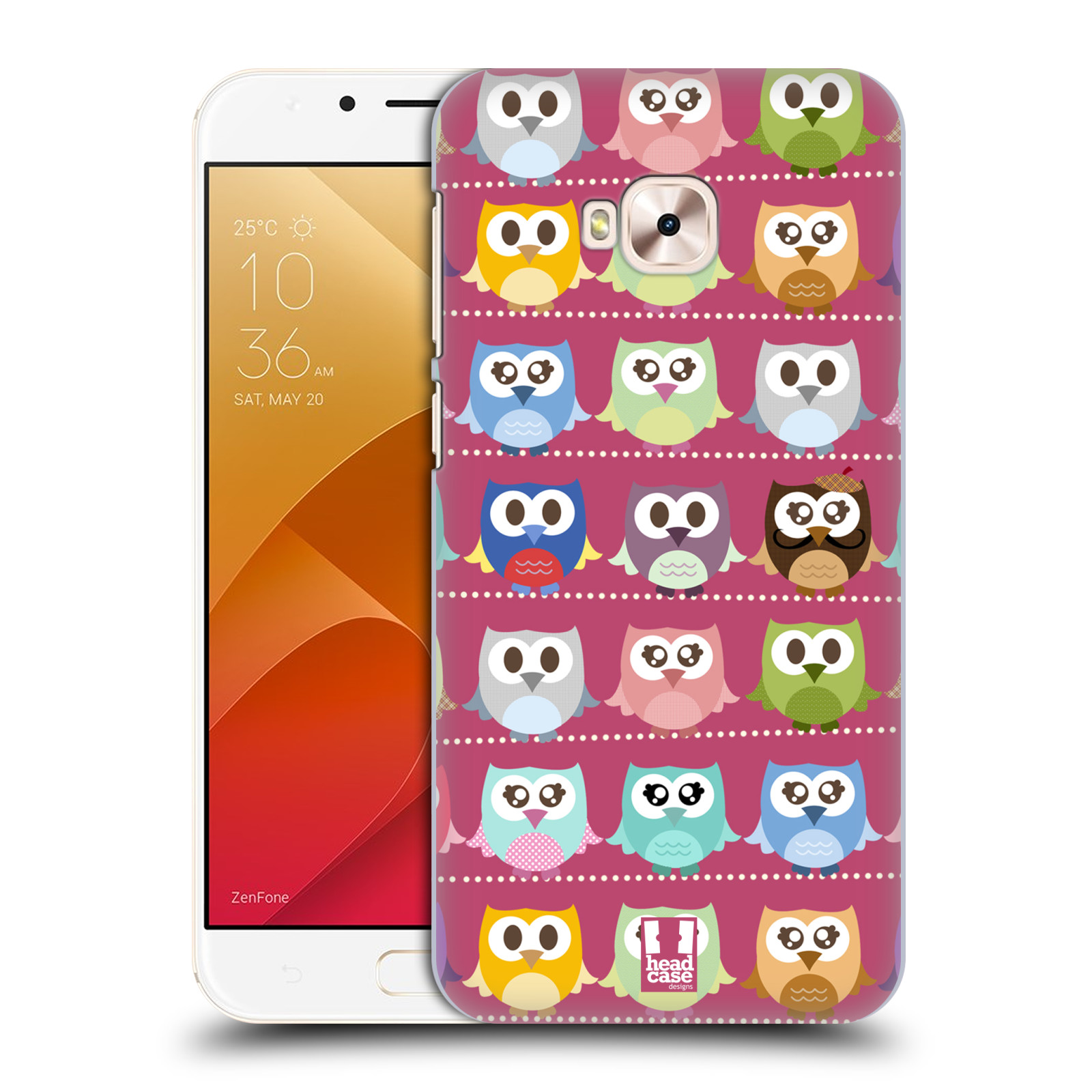 HEAD CASE plastový obal na mobil Asus Zenfone 4 Selfie Pro ZD552KL vzor Roztomilá sovička růžové sovičky