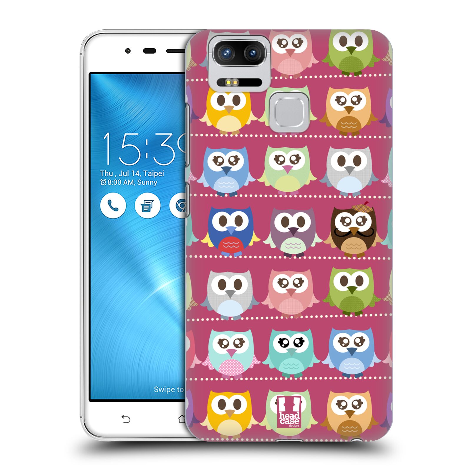 HEAD CASE plastový obal na mobil Asus Zenfone 3 Zoom ZE553KL vzor Roztomilá sovička růžové sovičky