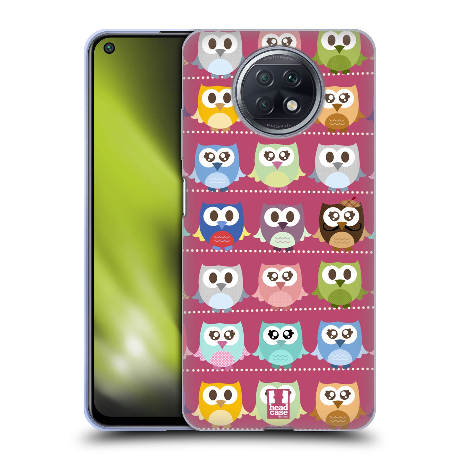 Plastový obal HEAD CASE na mobil Xiaomi Redmi Note 9T vzor Roztomilá sovička růžové sovičky