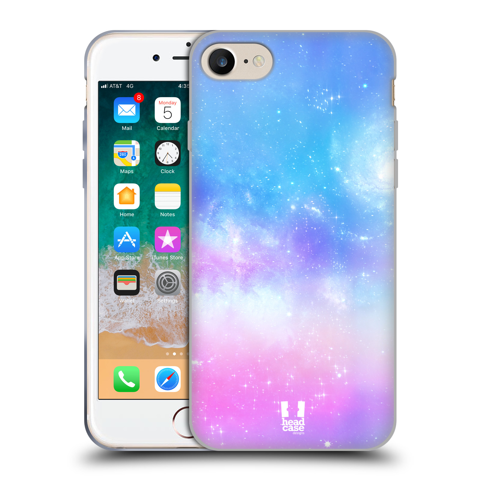 Silikonový obal na mobil Apple Iphone 7/8/SE2020 - HEAD CASE - Modrá Galaxie