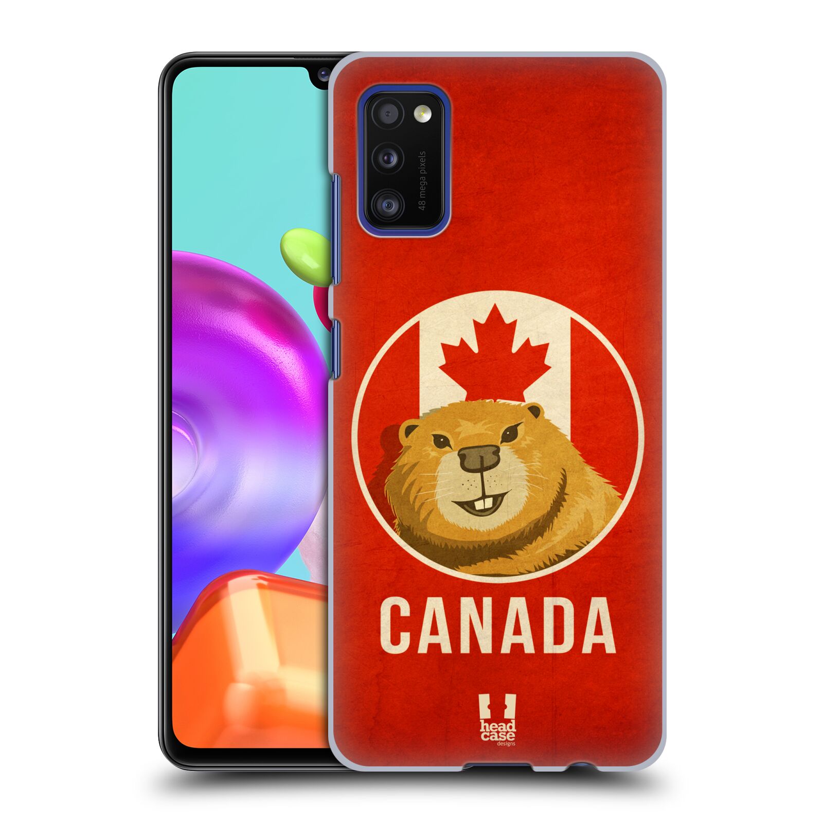 Zadní kryt na mobil Samsung Galaxy A41 vzor Patriotismus zvíře symbol CANADA BOBR