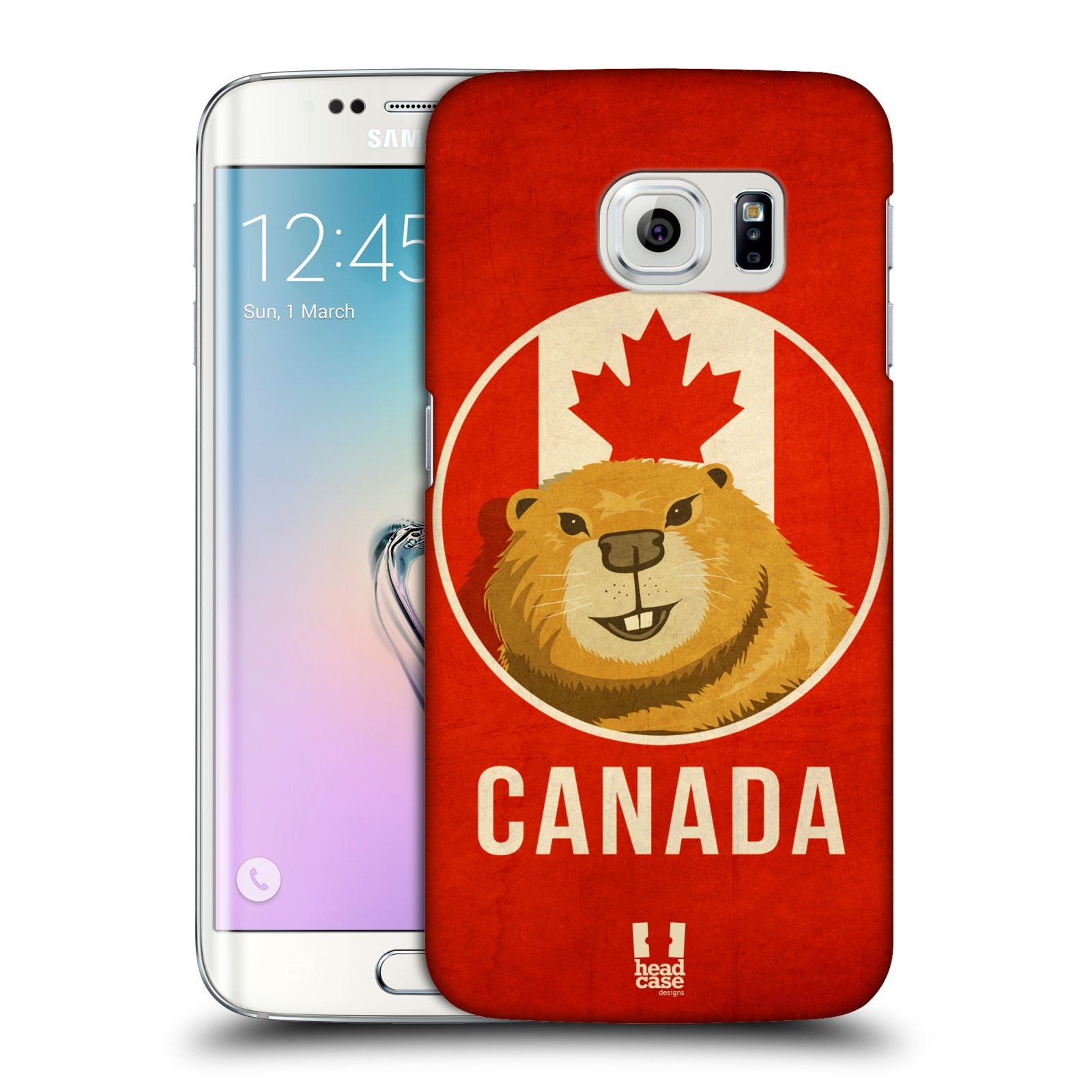 HEAD CASE plastový obal na mobil SAMSUNG Galaxy S6 EDGE (G9250, G925, G925F) vzor Patriotismus zvíře symbol CANADA BOBR