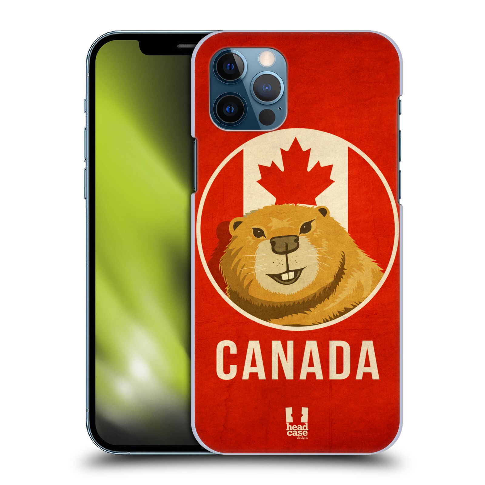 HEAD CASE plastový obal na mobil Apple Iphone 12 / Iphone 12 PRO vzor Patriotismus zvíře symbol CANADA BOBR