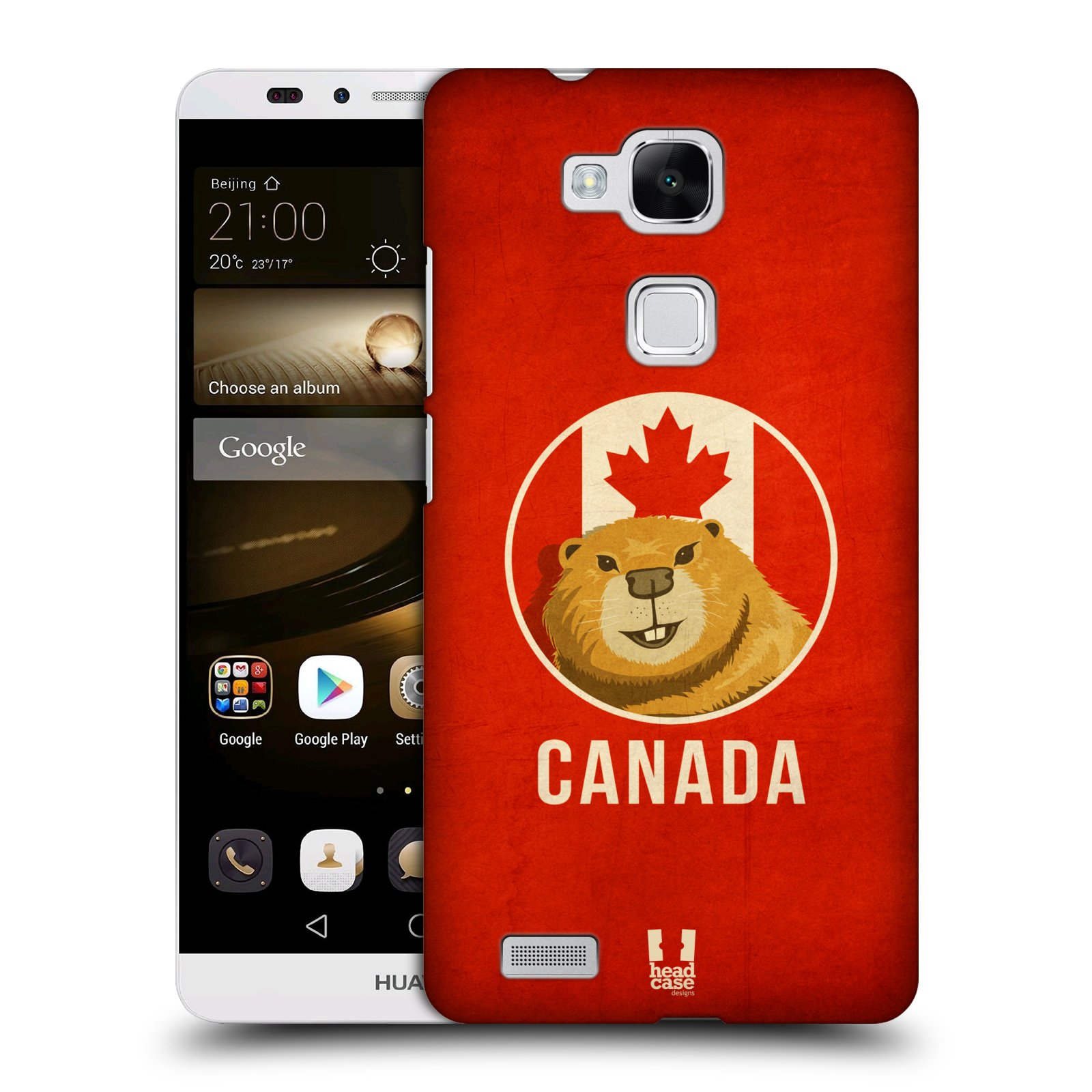 HEAD CASE plastový obal na mobil Huawei Mate 7 vzor Patriotismus zvíře symbol CANADA BOBR