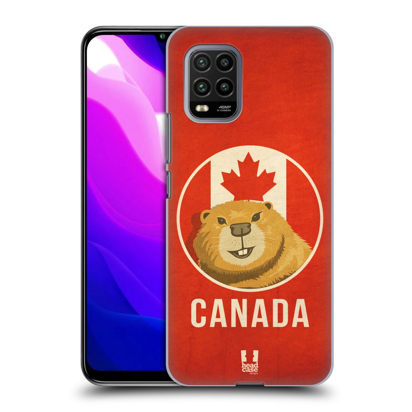 Zadní kryt, obal na mobil Xiaomi Mi 10 LITE vzor Patriotismus zvíře symbol CANADA BOBR