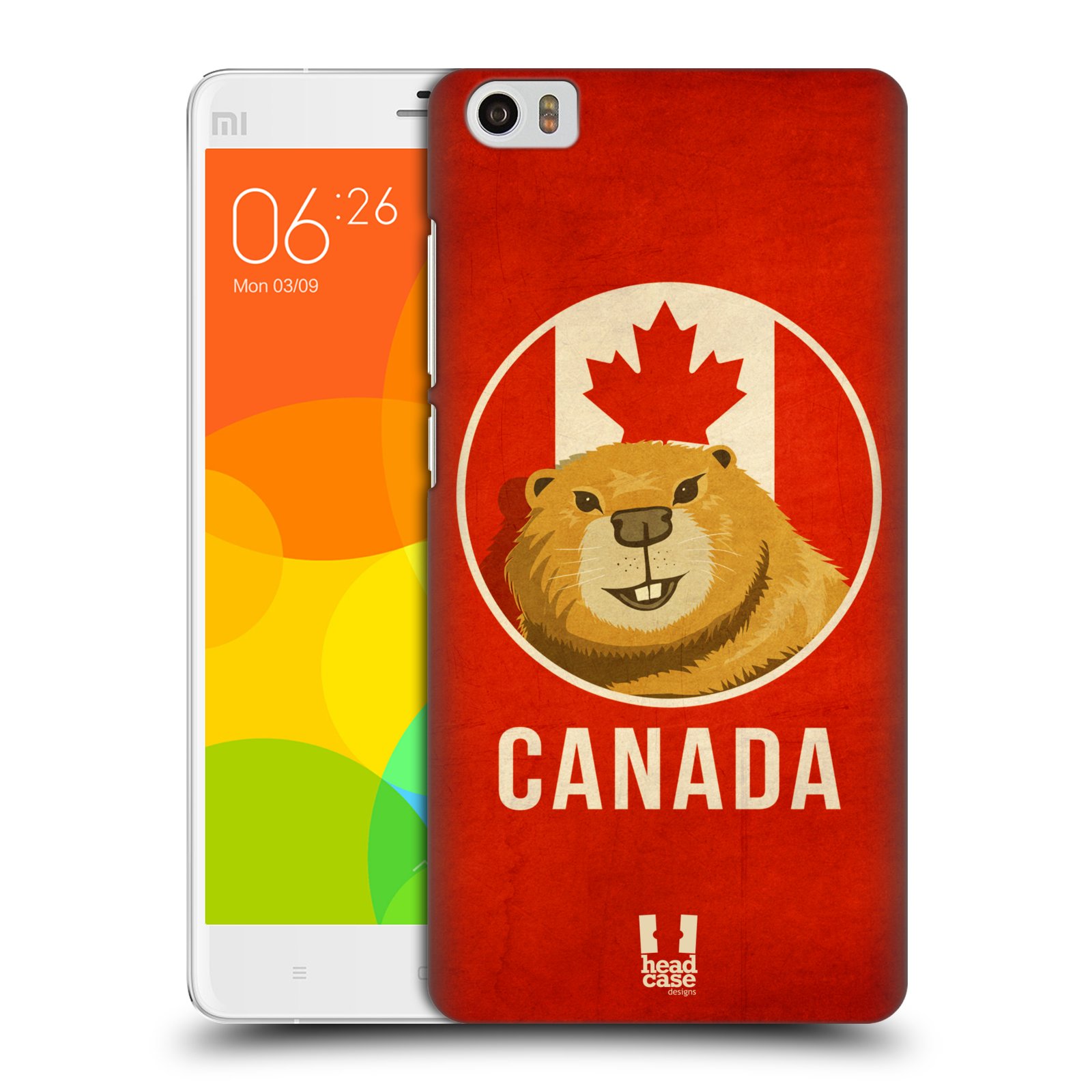 HEAD CASE pevný plastový obal na mobil XIAOMI Mi Note vzor Patriotismus zvíře symbol CANADA BOBR