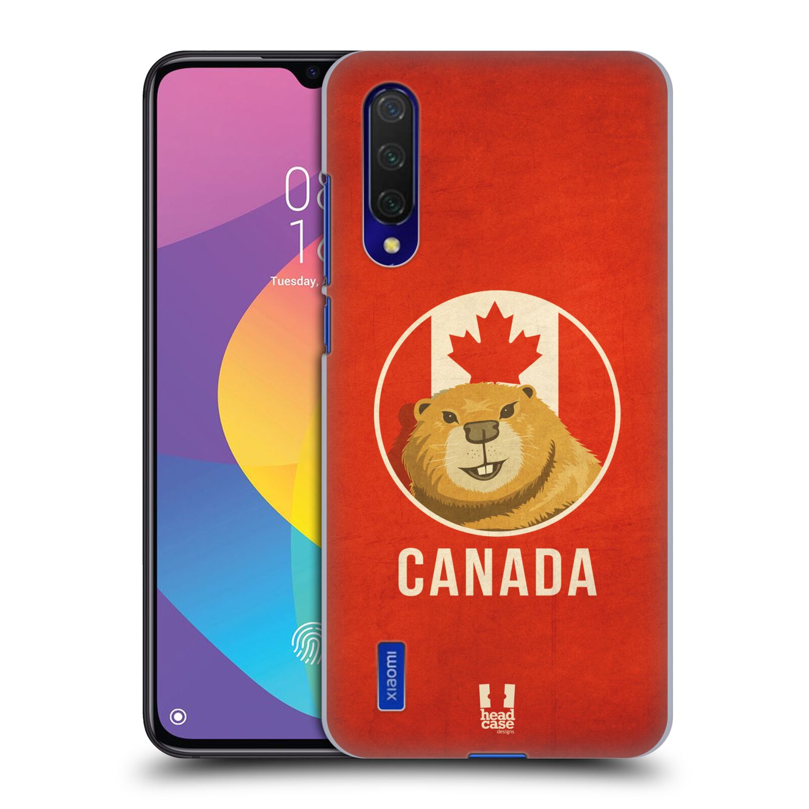 Zadní kryt na mobil Xiaomi MI 9 LITE vzor Patriotismus zvíře symbol CANADA BOBR
