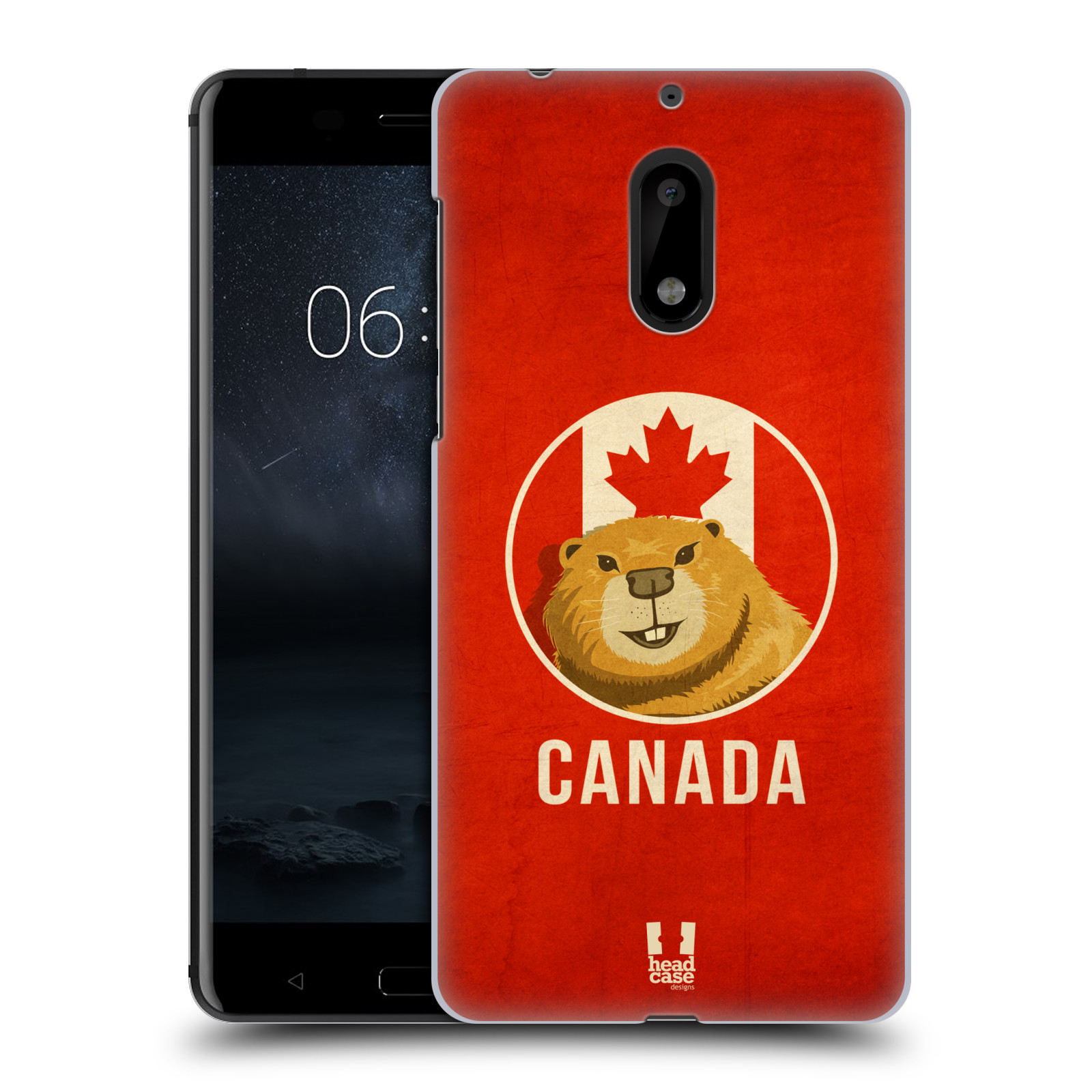 HEAD CASE plastový obal na mobil Nokia 6 vzor Patriotismus zvíře symbol CANADA BOBR