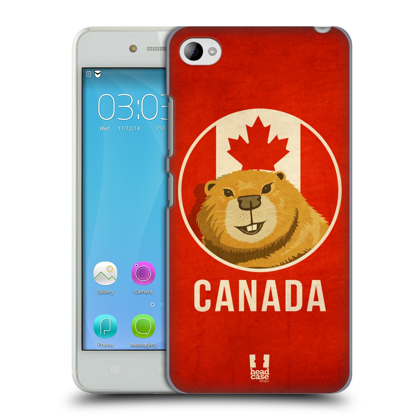 HEAD CASE pevný plastový obal na mobil LENOVO S90 vzor Patriotismus zvíře symbol CANADA BOBR