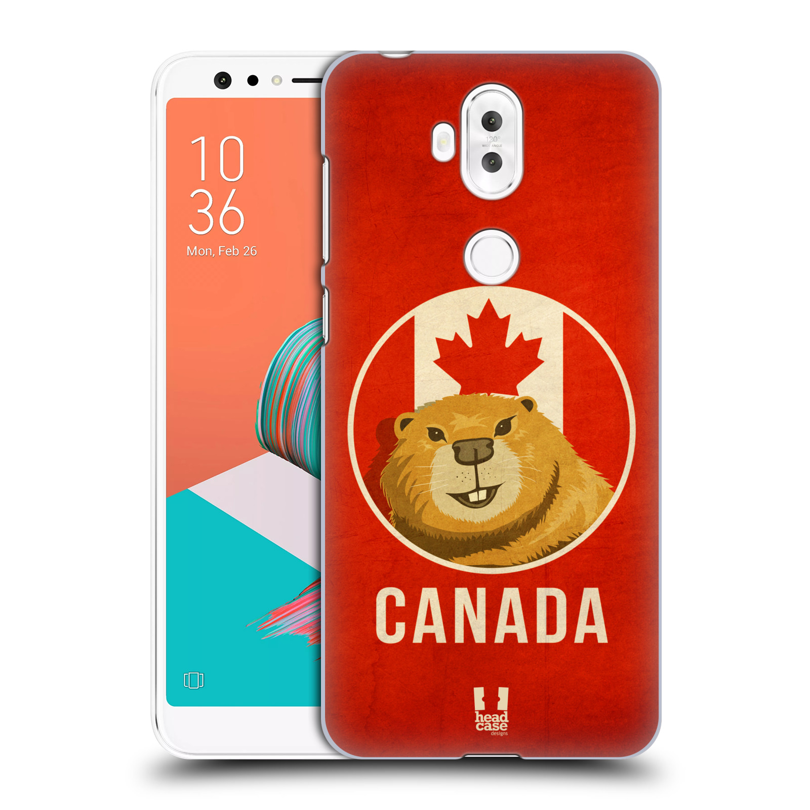 HEAD CASE plastový obal na mobil Asus Zenfone 5 LITE ZC600KL vzor Patriotismus zvíře symbol CANADA BOBR