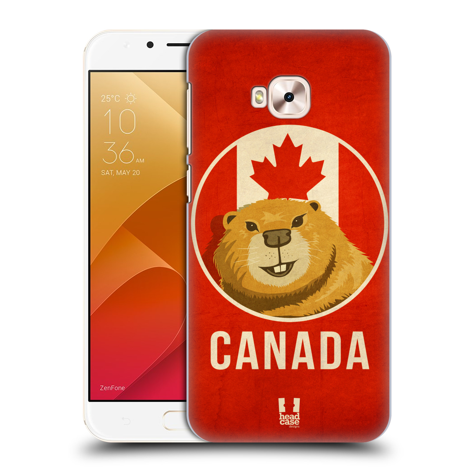 HEAD CASE plastový obal na mobil Asus Zenfone 4 Selfie Pro ZD552KL vzor Patriotismus zvíře symbol CANADA BOBR