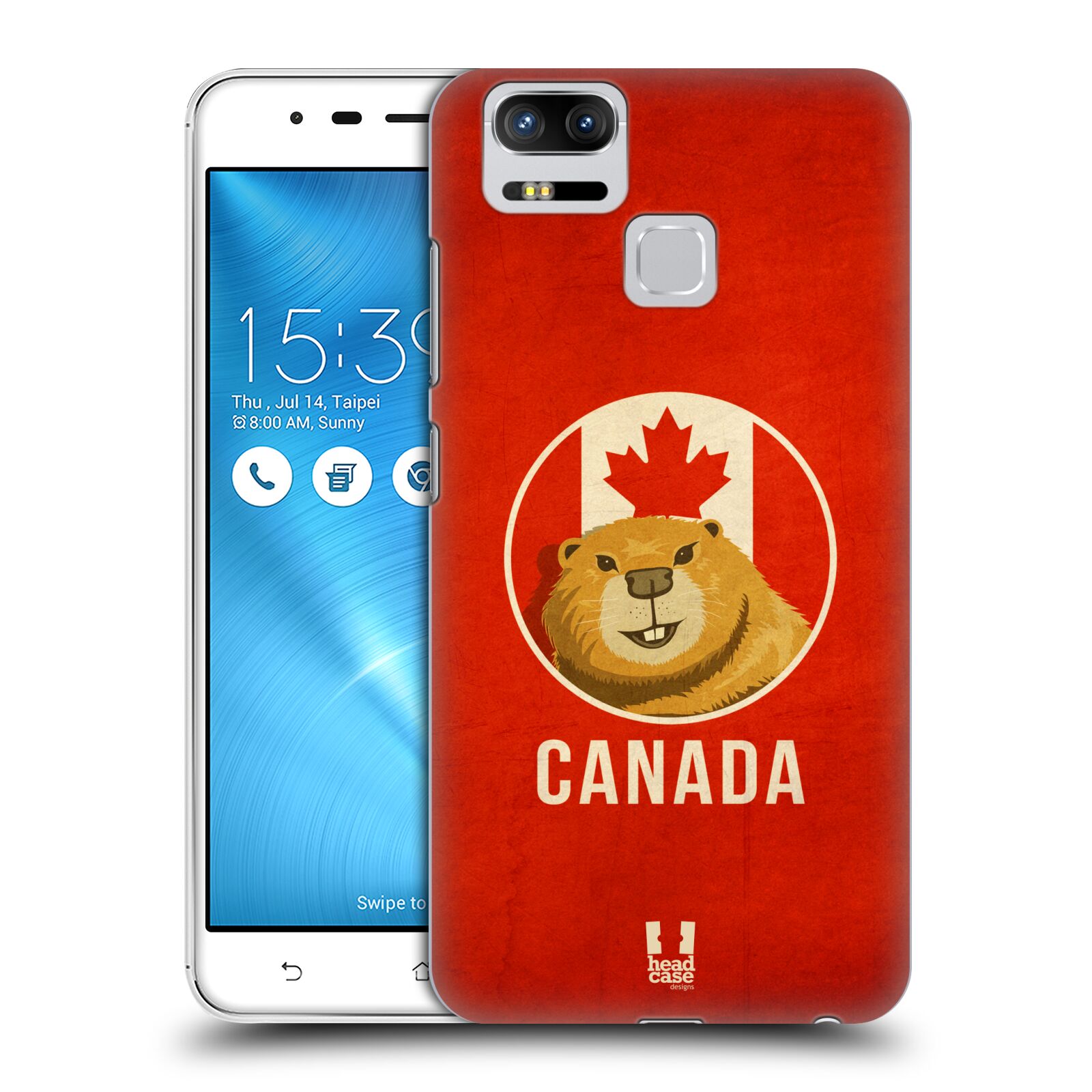 HEAD CASE plastový obal na mobil Asus Zenfone 3 Zoom ZE553KL vzor Patriotismus zvíře symbol CANADA BOBR
