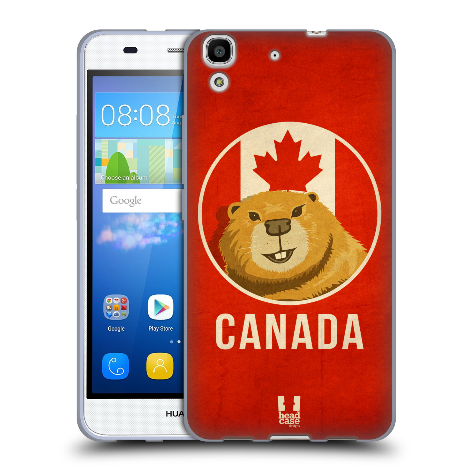 HEAD CASE silikonový obal na mobil HUAWEI Y6 vzor Patriotismus zvíře symbol CANADA BOBR