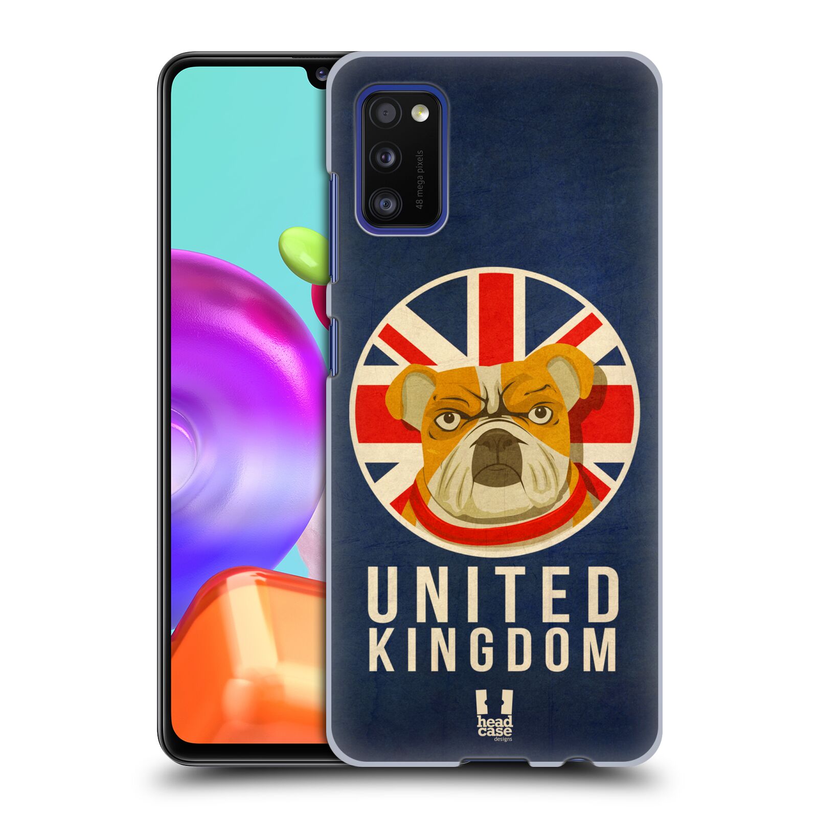 Zadní kryt na mobil Samsung Galaxy A41 vzor Patriotismus zvíře symbol Buldok UK
