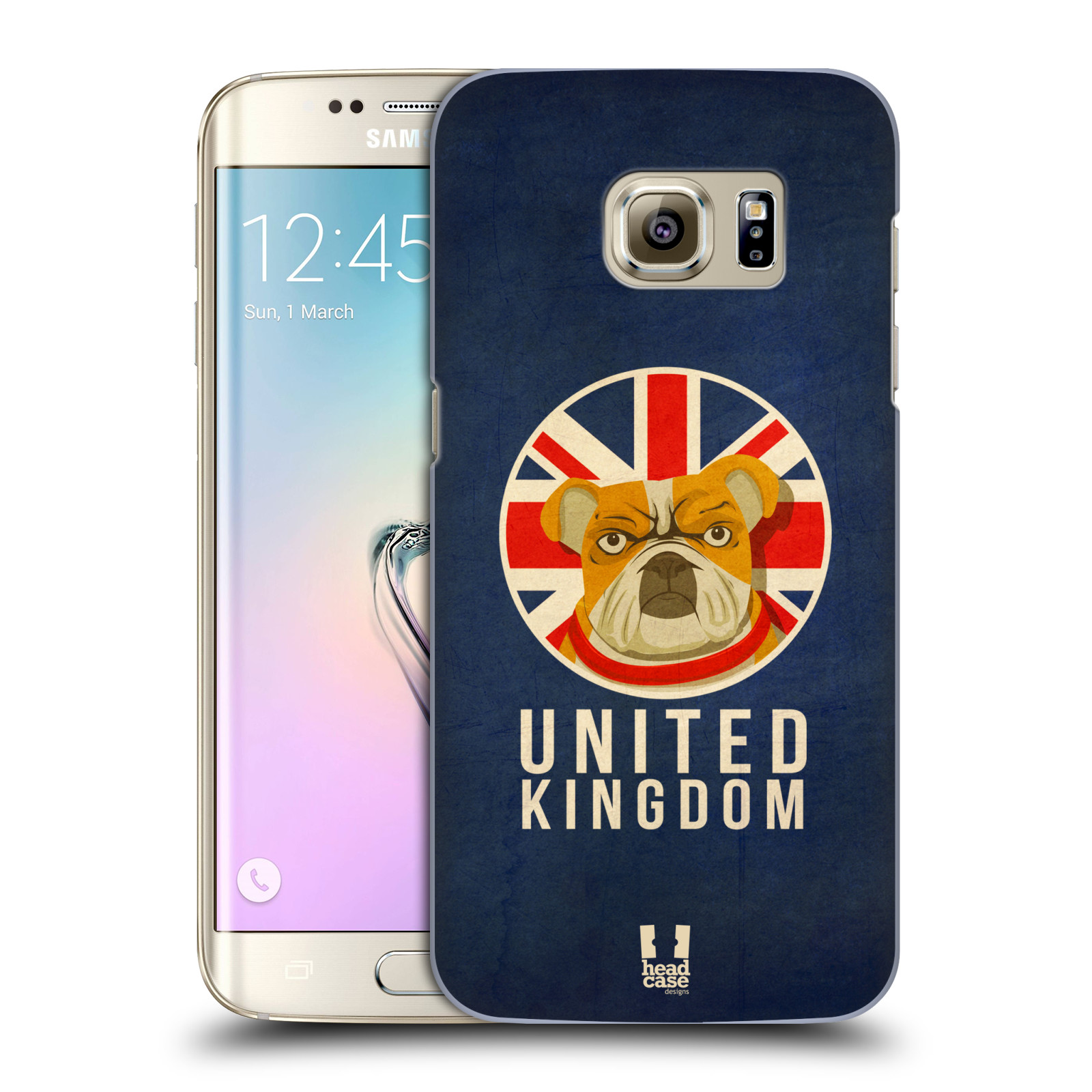 HEAD CASE plastový obal na mobil SAMSUNG GALAXY S7 EDGE vzor Patriotismus zvíře symbol Buldok UK