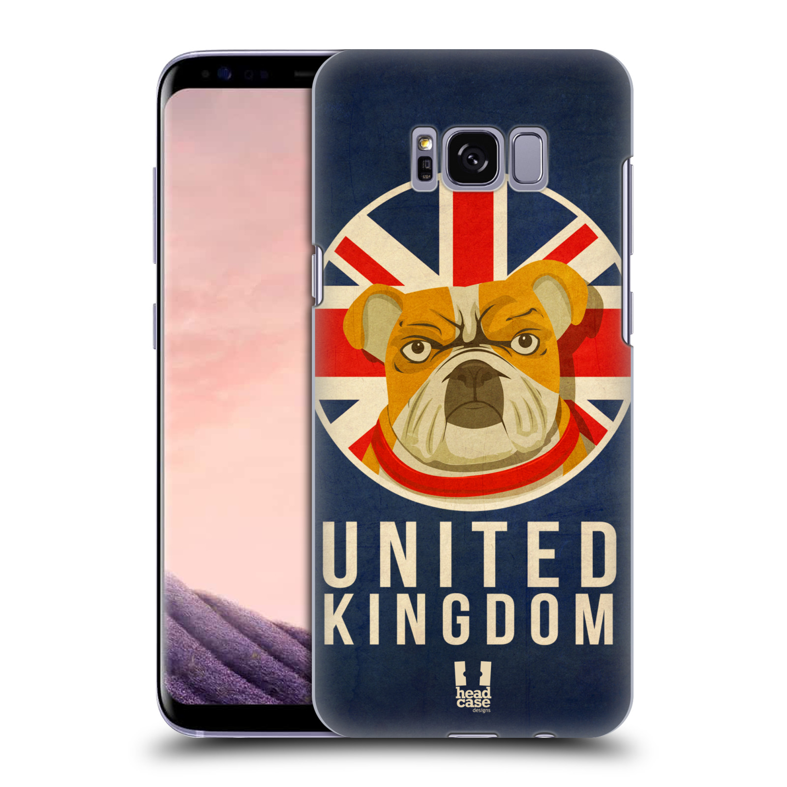 HEAD CASE plastový obal na mobil Samsung Galaxy S8 vzor Patriotismus zvíře symbol Buldok UK