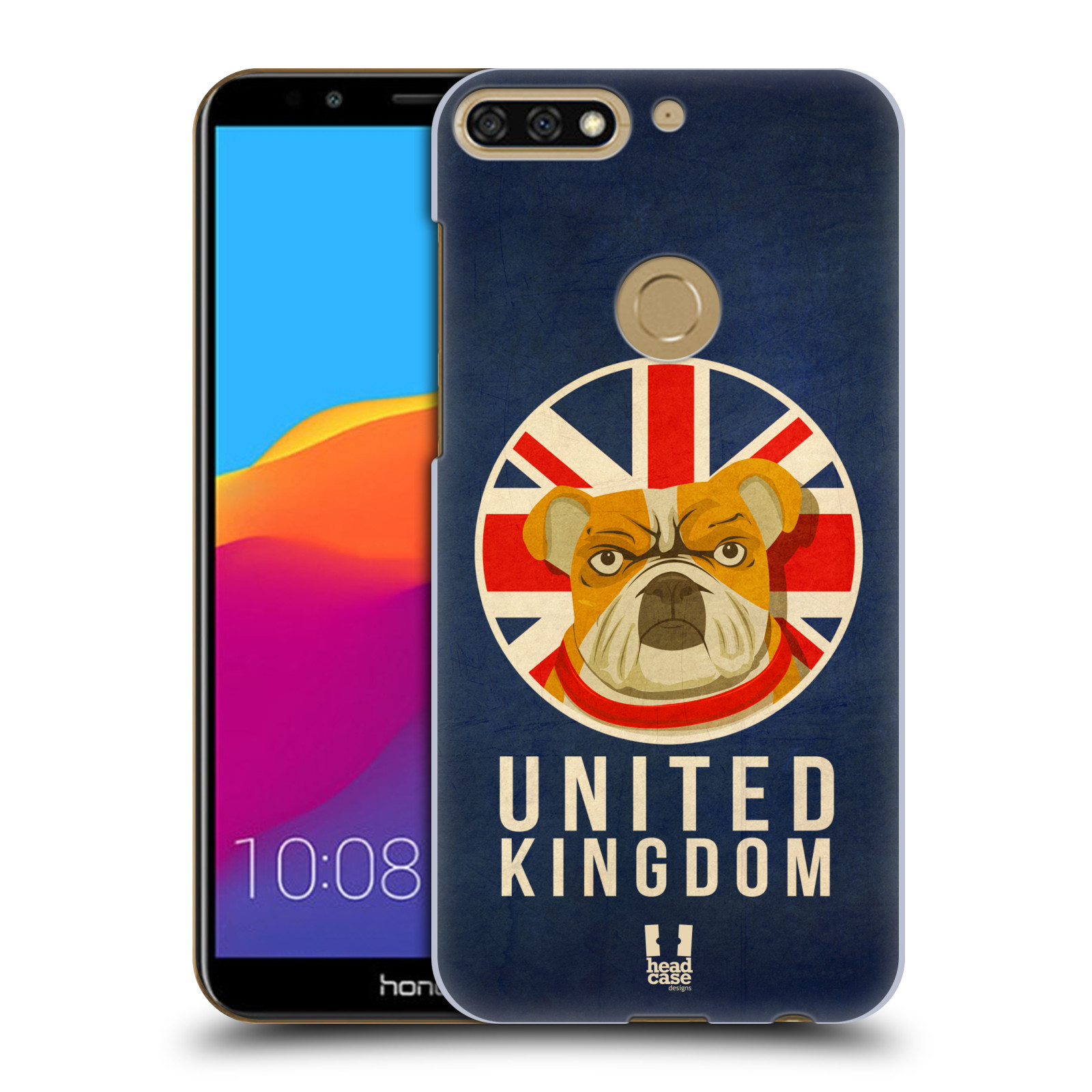 HEAD CASE plastový obal na mobil Honor 7c vzor Patriotismus zvíře symbol Buldok UK