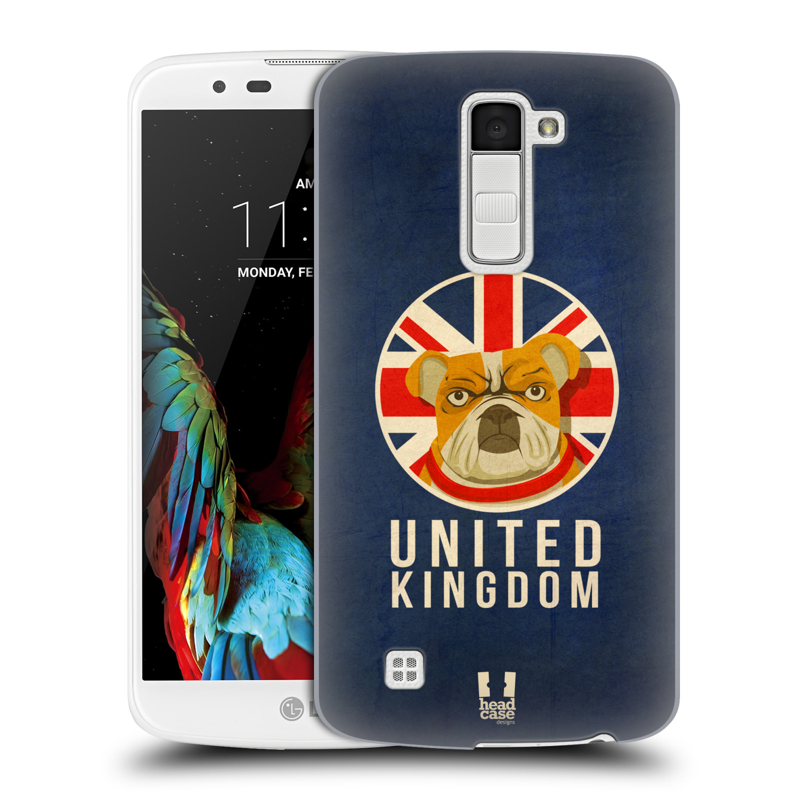 HEAD CASE plastový obal na mobil LG K10 vzor Patriotismus zvíře symbol Buldok UK
