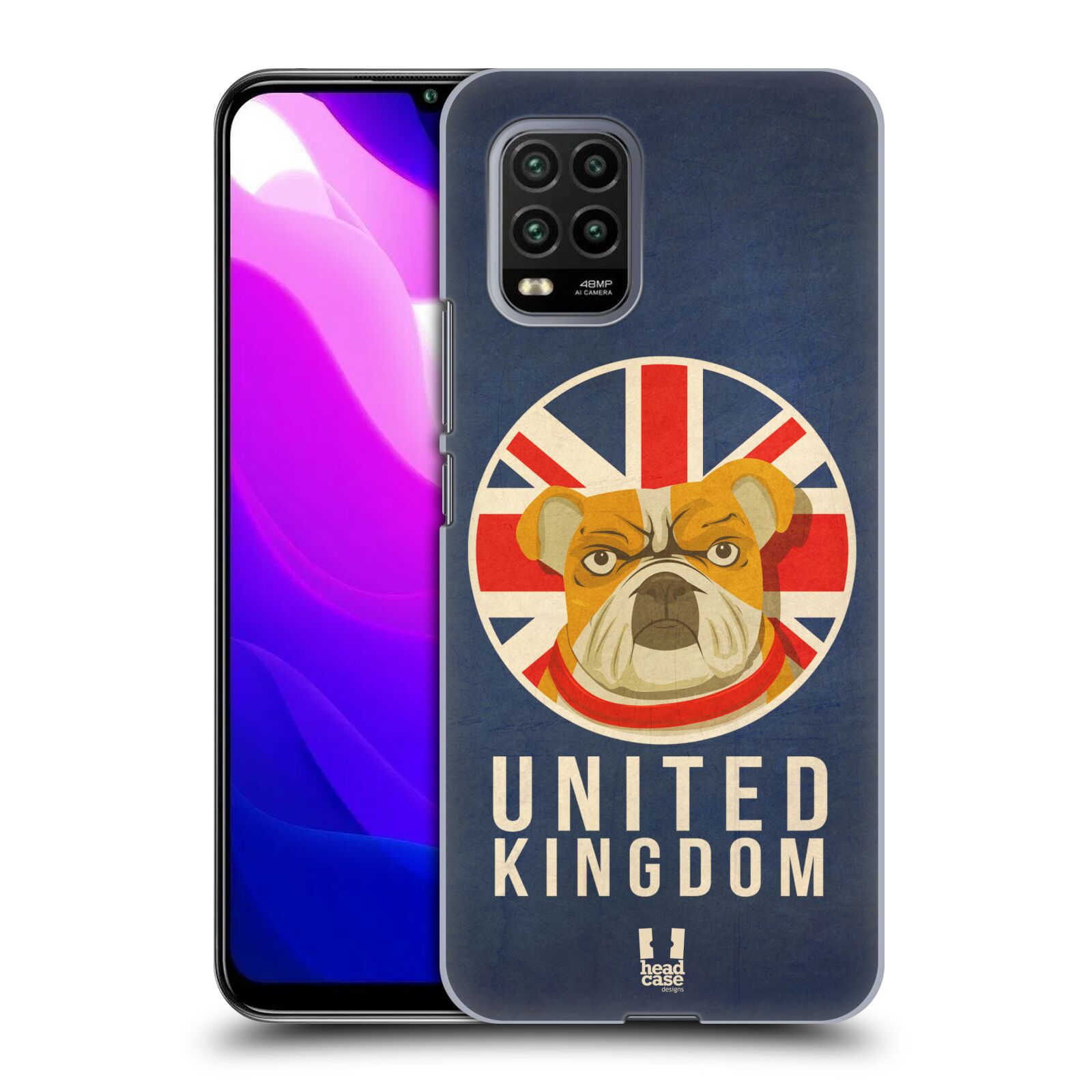 Zadní kryt, obal na mobil Xiaomi Mi 10 LITE vzor Patriotismus zvíře symbol Buldok UK