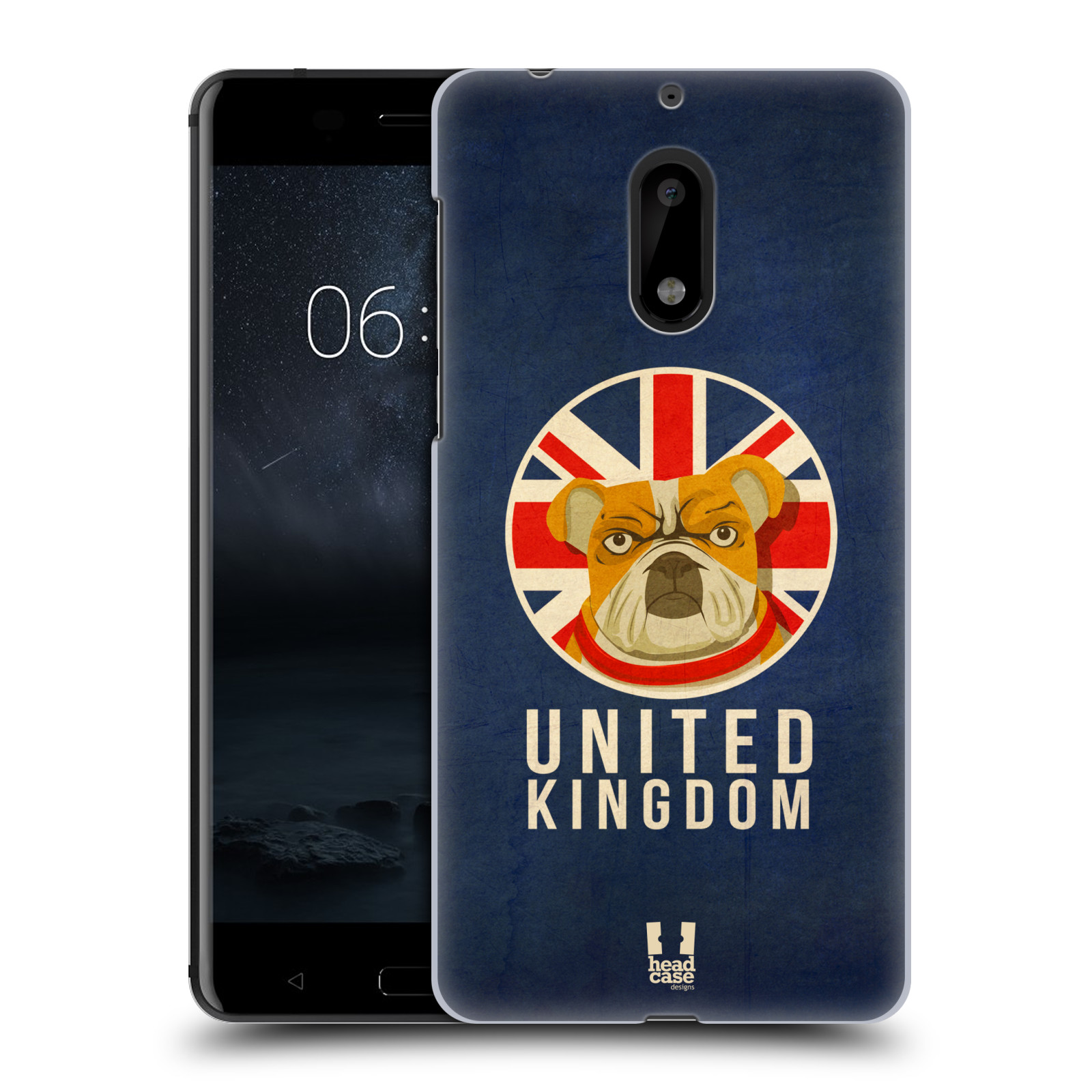 HEAD CASE plastový obal na mobil Nokia 6 vzor Patriotismus zvíře symbol Buldok UK