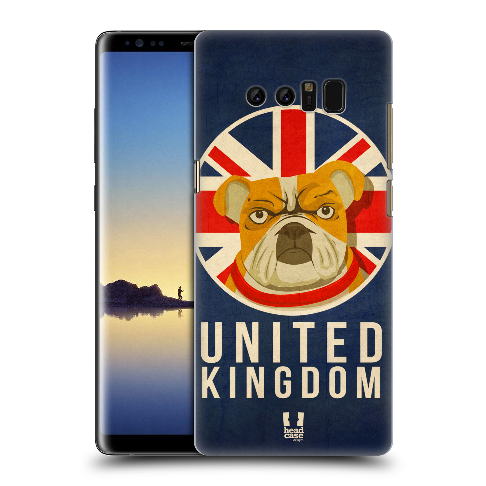 HEAD CASE plastový obal na mobil Samsung Galaxy Note 8 vzor Patriotismus zvíře symbol Buldok UK