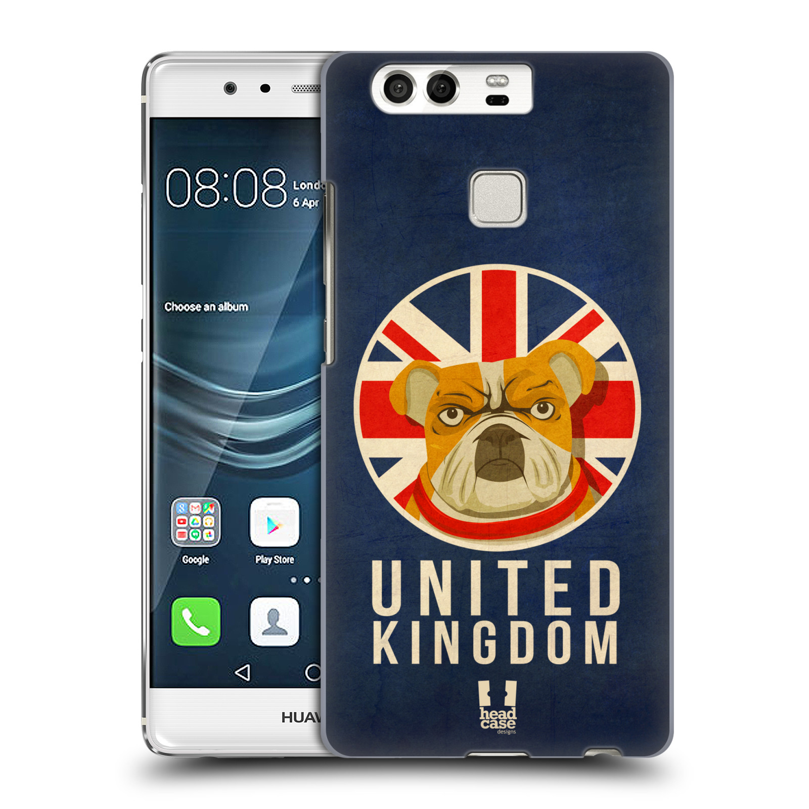 HEAD CASE plastový obal na mobil Huawei P9 / P9 DUAL SIM vzor Patriotismus zvíře symbol Buldok UK