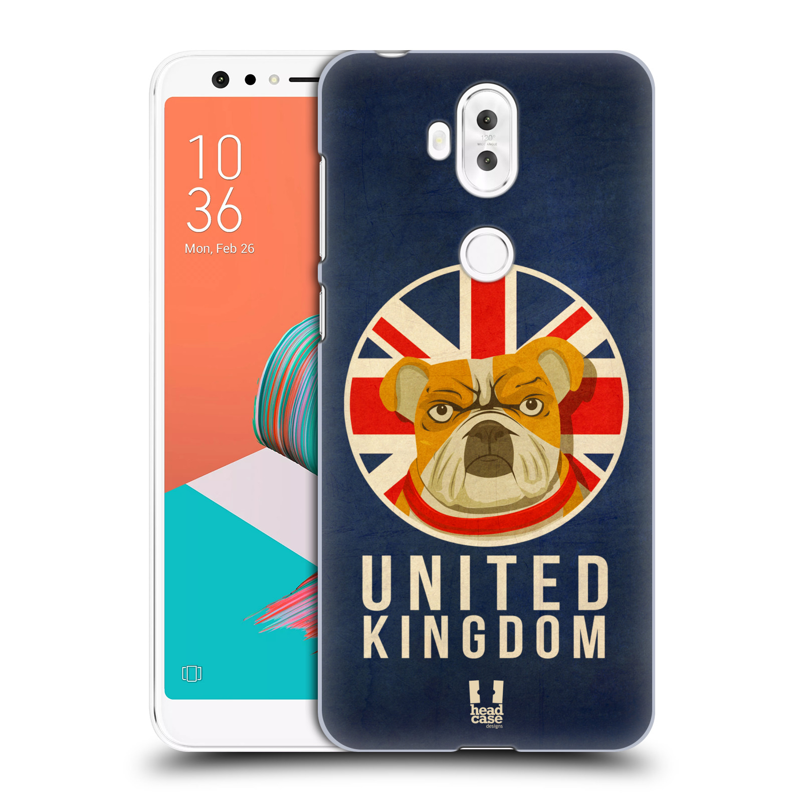 HEAD CASE plastový obal na mobil Asus Zenfone 5 LITE ZC600KL vzor Patriotismus zvíře symbol Buldok UK