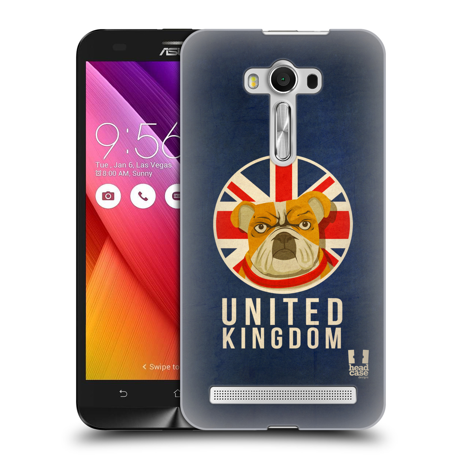 HEAD CASE plastový obal na mobil Asus Zenfone 2 LASER (5,5 displej ZE550KL) vzor Patriotismus zvíře symbol Buldok UK
