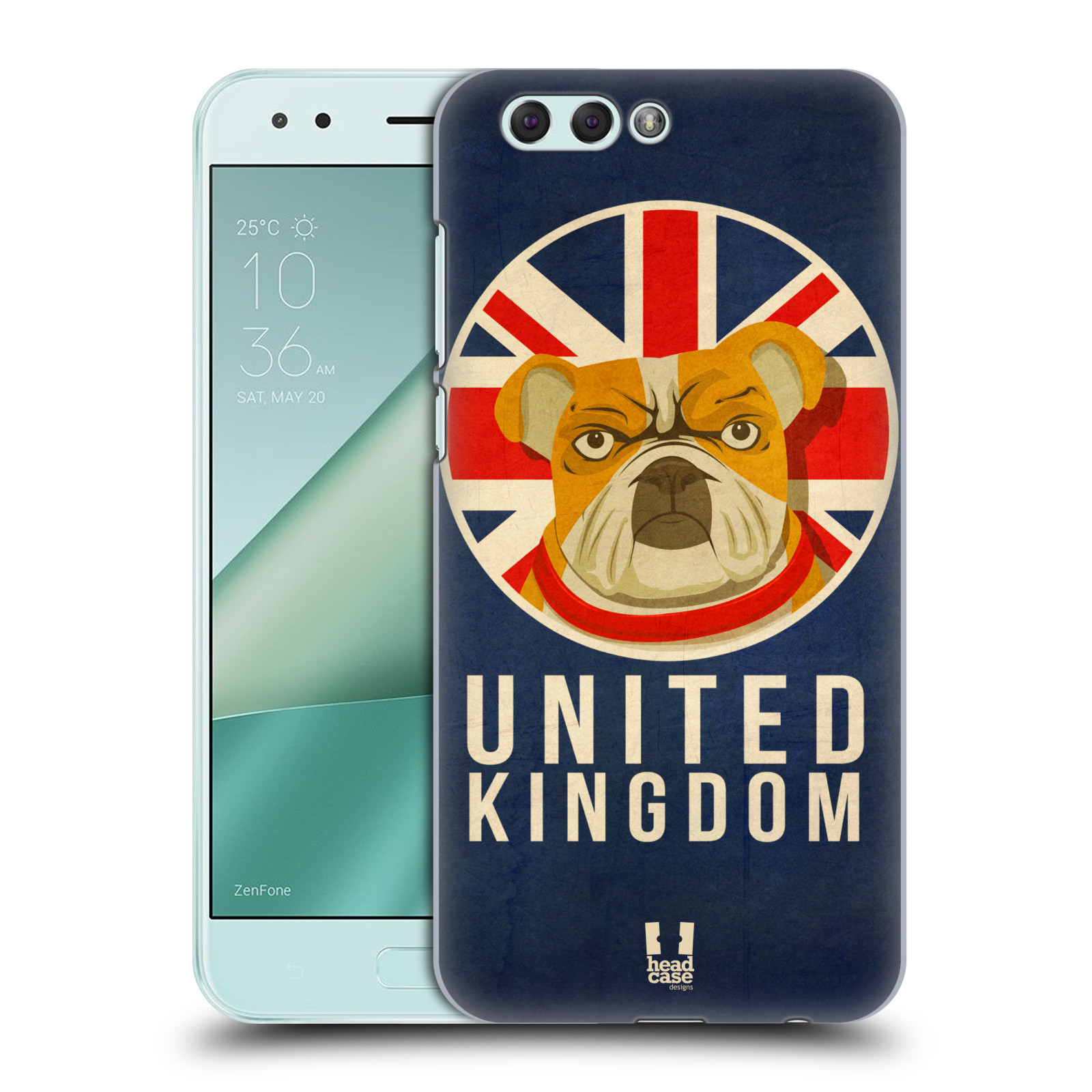 HEAD CASE plastový obal na mobil Asus Zenfone 4 ZE554KL vzor Patriotismus zvíře symbol Buldok UK