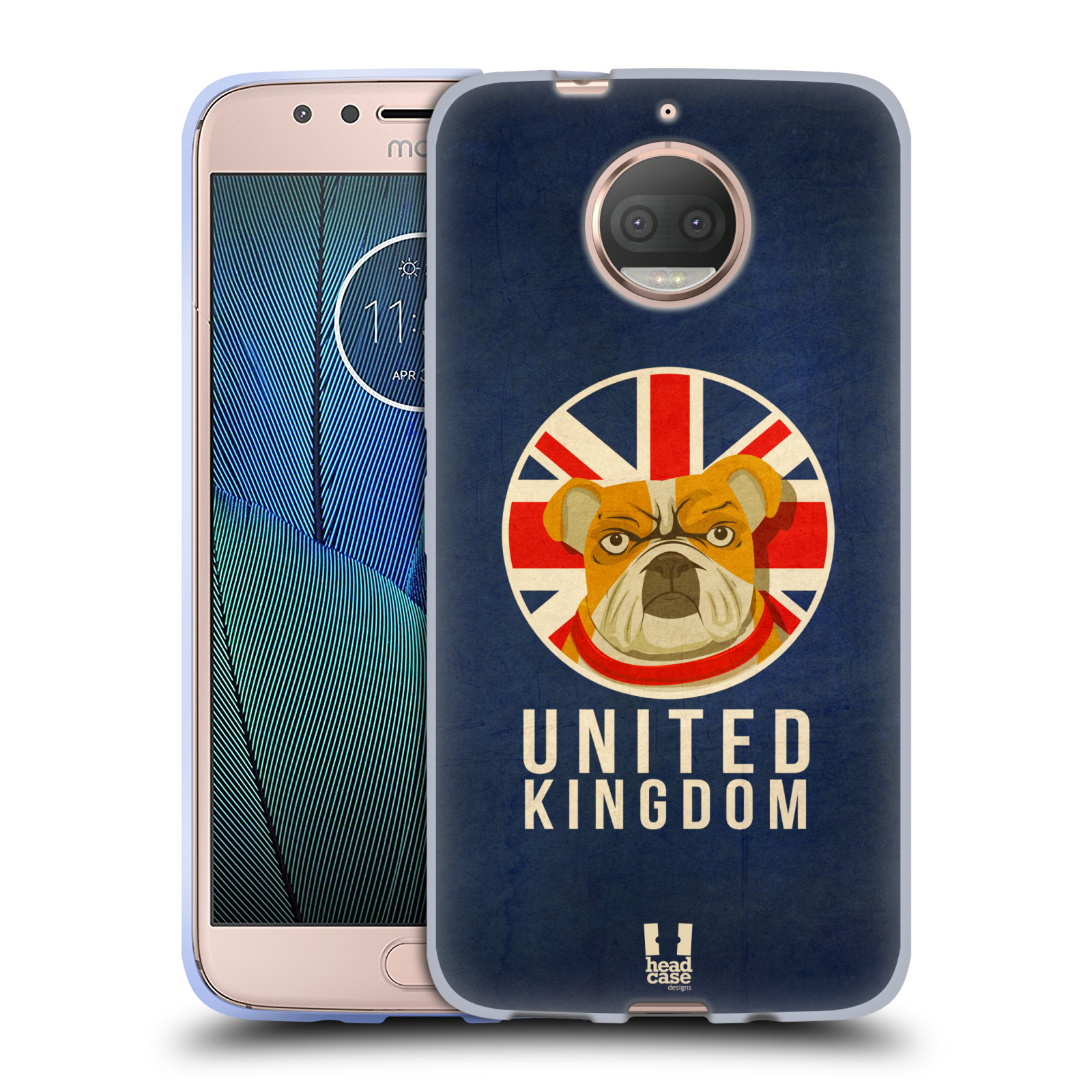 HEAD CASE silikonový obal na mobil Lenovo Moto G5s PLUS vzor Patriotismus zvíře symbol Buldok UK