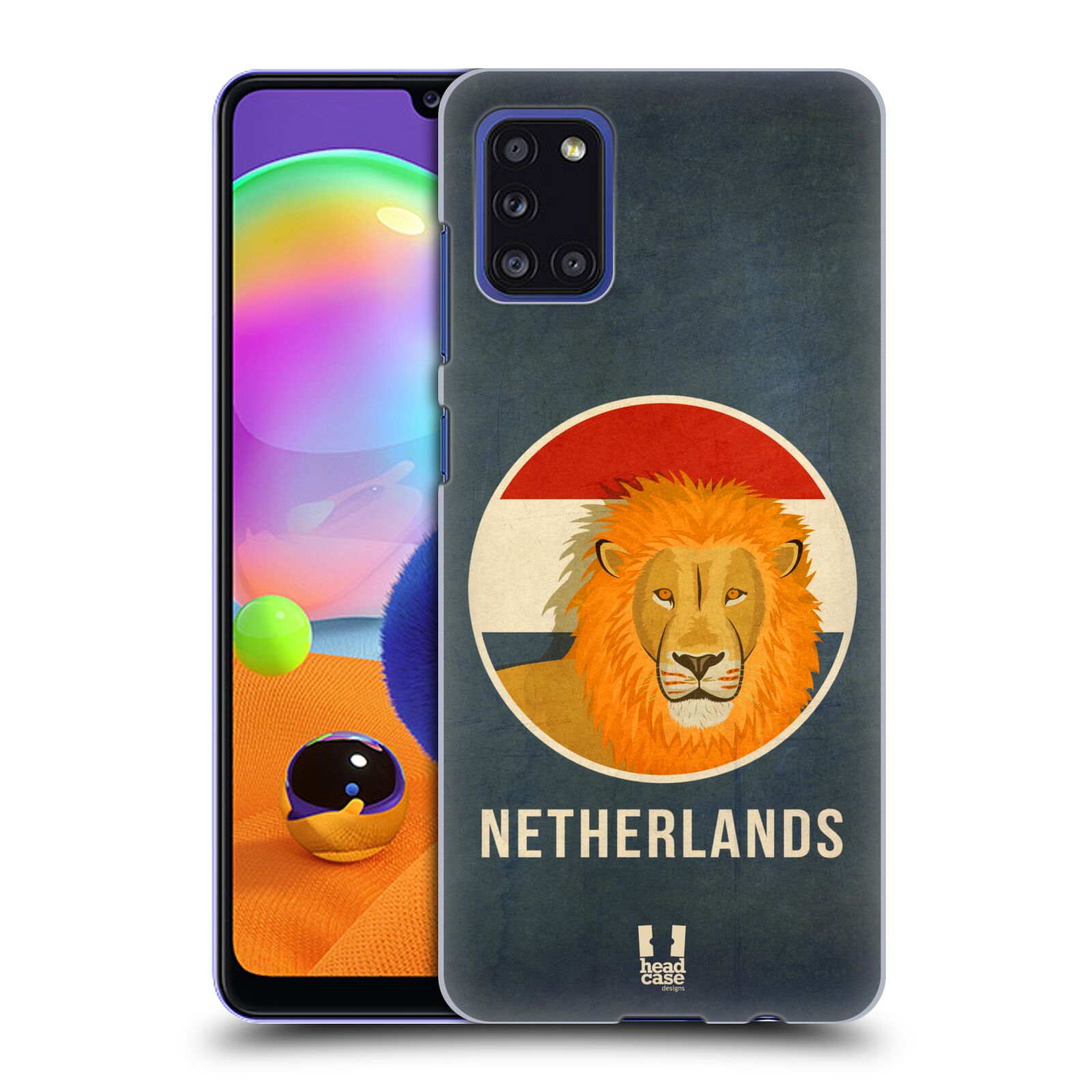 Zadní kryt na mobil Samsung Galaxy A31 vzor Patriotismus zvíře symbol HOLANDSKO LEV