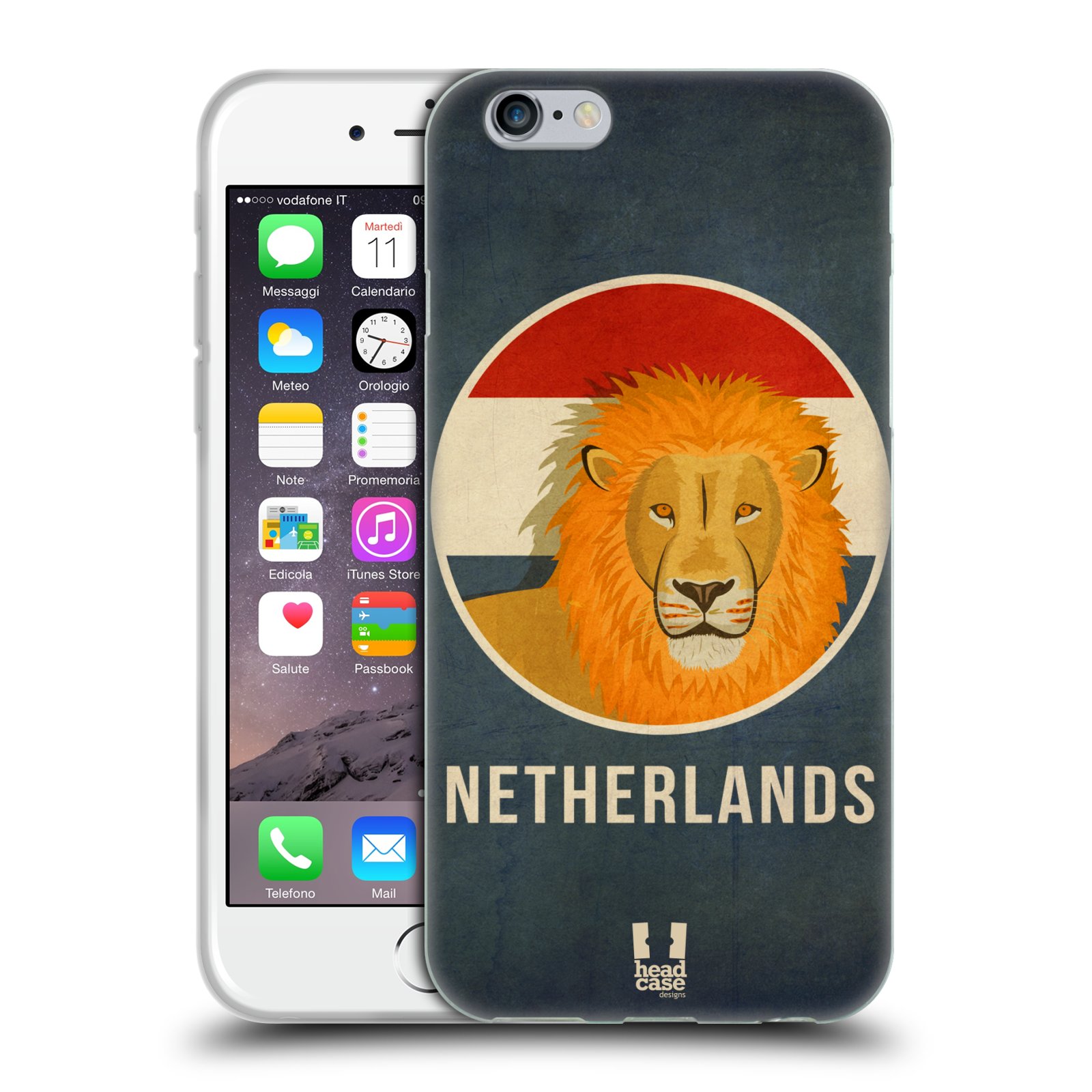 HEAD CASE silikonový obal na mobil Apple Iphone 6/6S vzor Patriotismus zvíře symbol HOLANDSKO LEV