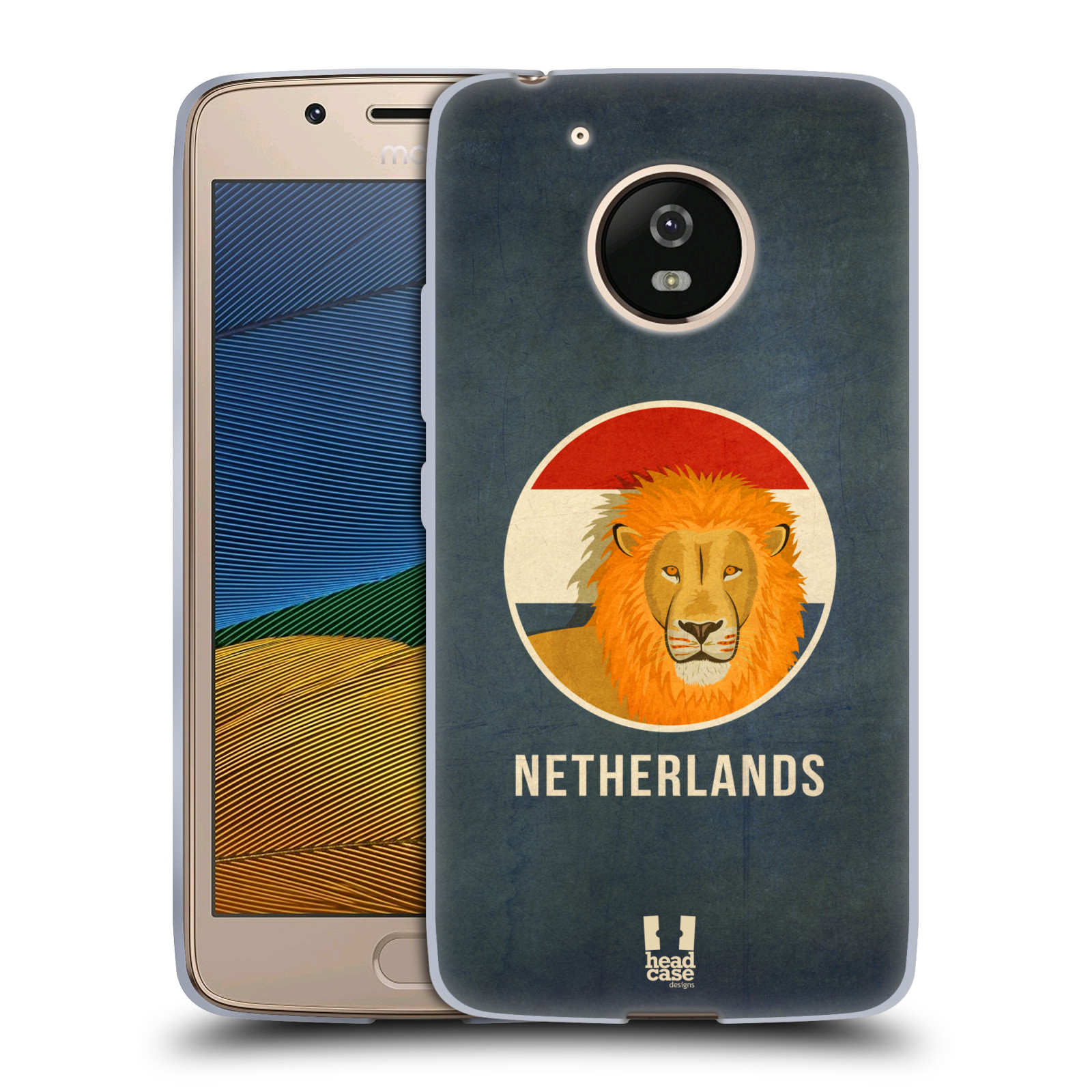 HEAD CASE silikonový obal na mobil Lenovo Moto G5 vzor Patriotismus zvíře symbol HOLANDSKO LEV