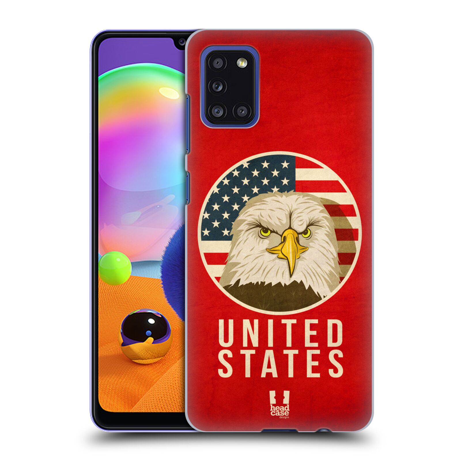 Zadní kryt na mobil Samsung Galaxy A31 vzor Patriotismus zvíře symbol USA OREL