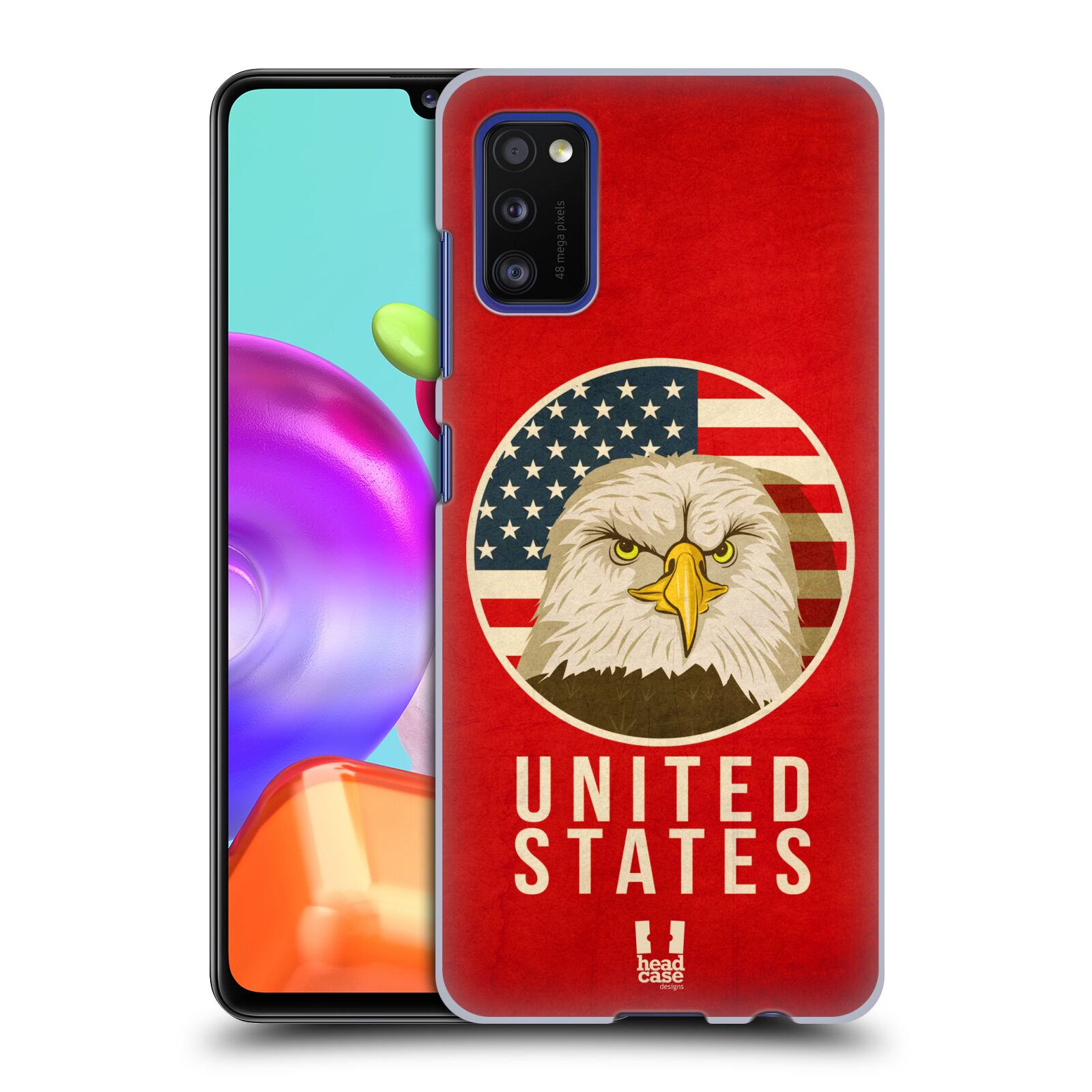 Zadní kryt na mobil Samsung Galaxy A41 vzor Patriotismus zvíře symbol USA OREL