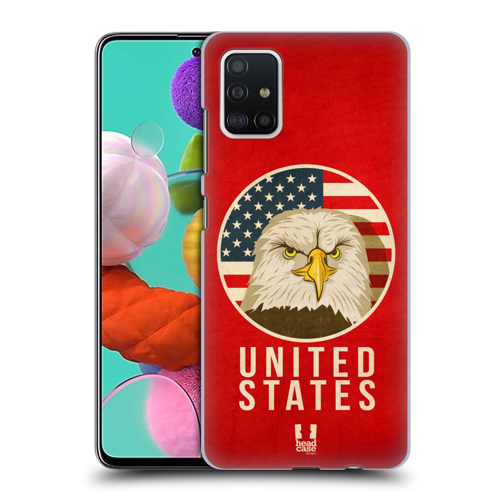 Pouzdro na mobil Samsung Galaxy A51 - HEAD CASE - vzor Patriotismus zvíře symbol USA OREL