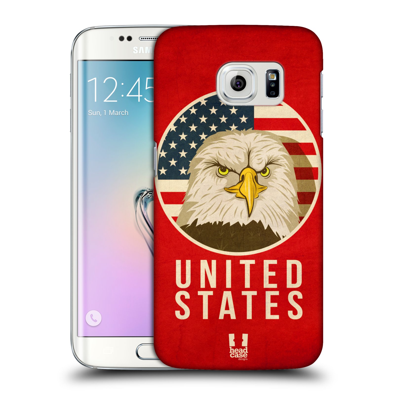 HEAD CASE plastový obal na mobil SAMSUNG Galaxy S6 EDGE (G9250, G925, G925F) vzor Patriotismus zvíře symbol USA OREL