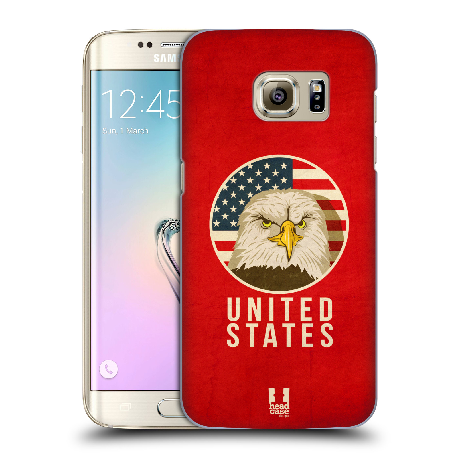 HEAD CASE plastový obal na mobil SAMSUNG GALAXY S7 EDGE vzor Patriotismus zvíře symbol USA OREL