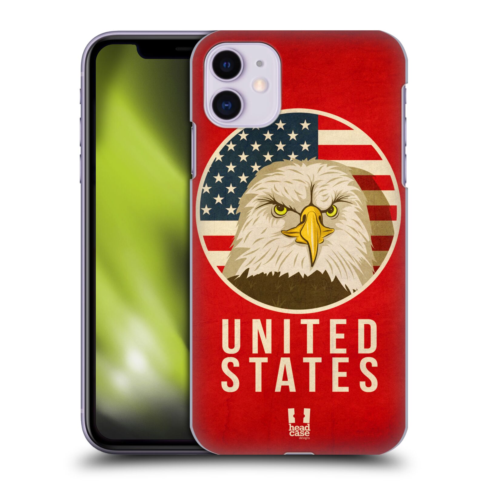 Pouzdro na mobil Apple Iphone 11 - HEAD CASE - vzor Patriotismus zvíře symbol USA OREL