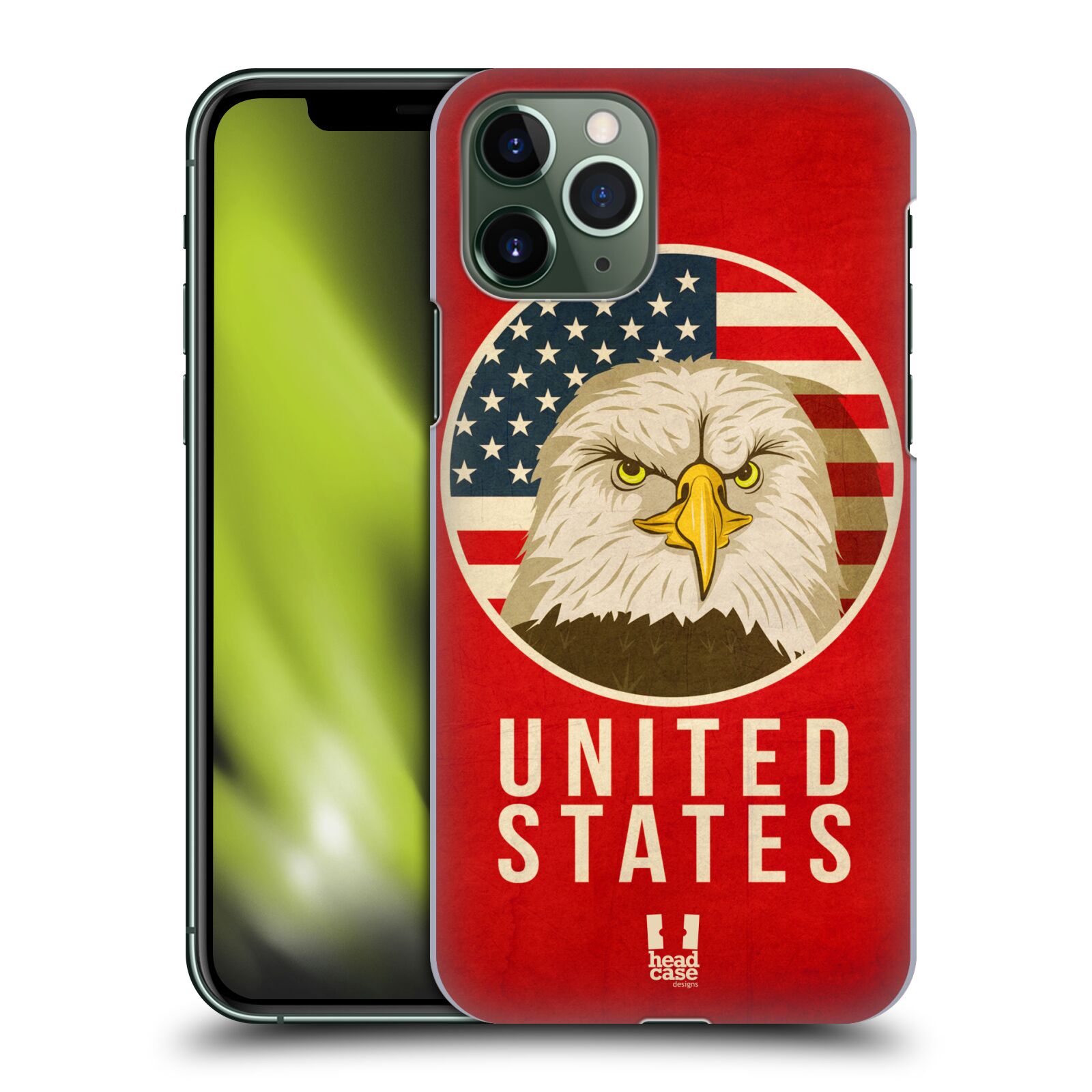 Pouzdro na mobil Apple Iphone 11 PRO - HEAD CASE - vzor Patriotismus zvíře symbol USA OREL