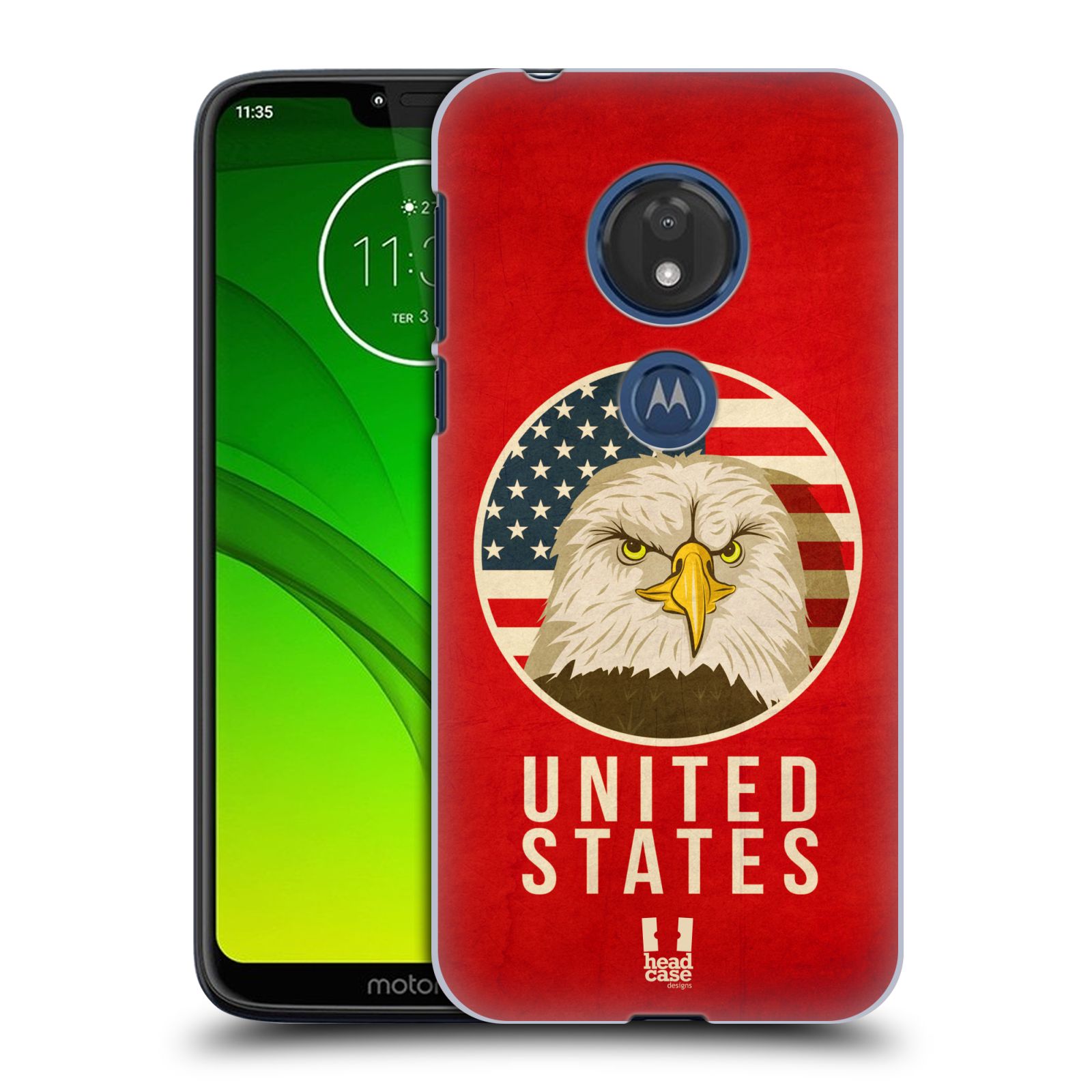 Pouzdro na mobil Motorola Moto G7 Play vzor Patriotismus zvíře symbol USA OREL