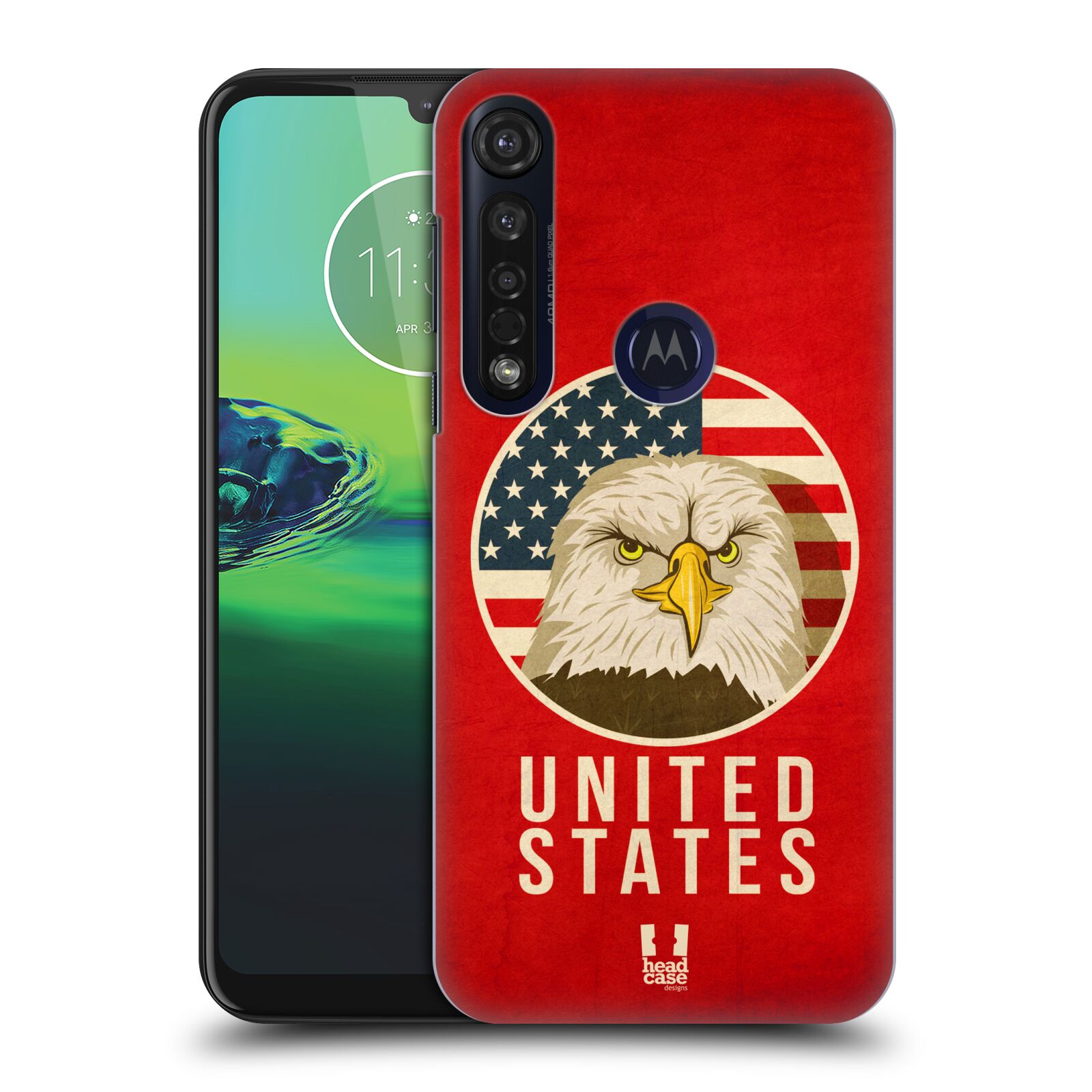 Pouzdro na mobil Motorola Moto G8 PLUS - HEAD CASE - vzor Patriotismus zvíře symbol USA OREL
