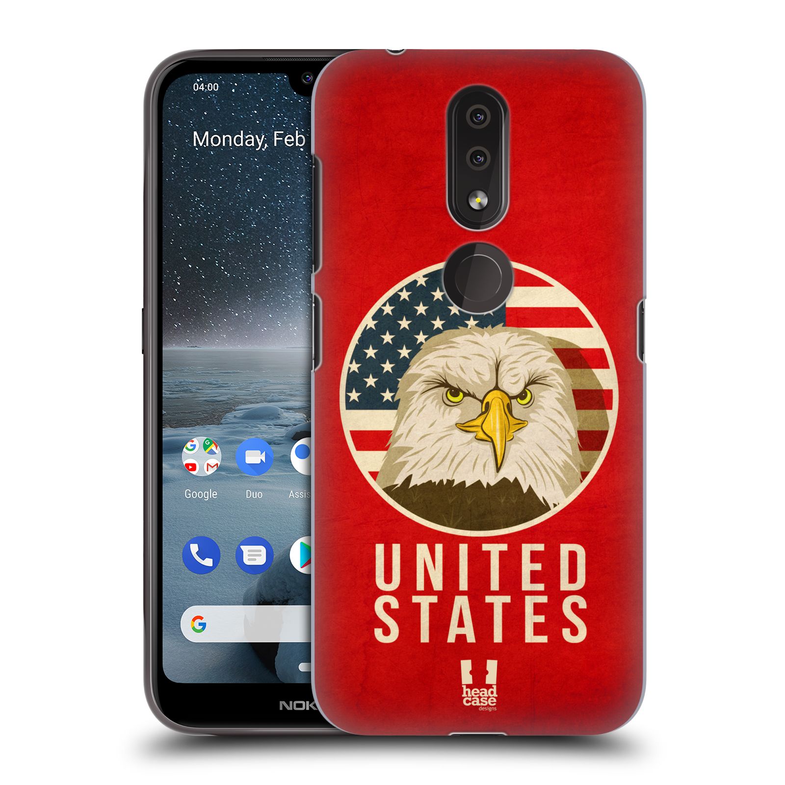 Pouzdro na mobil Nokia 4.2 - HEAD CASE - vzor Patriotismus zvíře symbol USA OREL