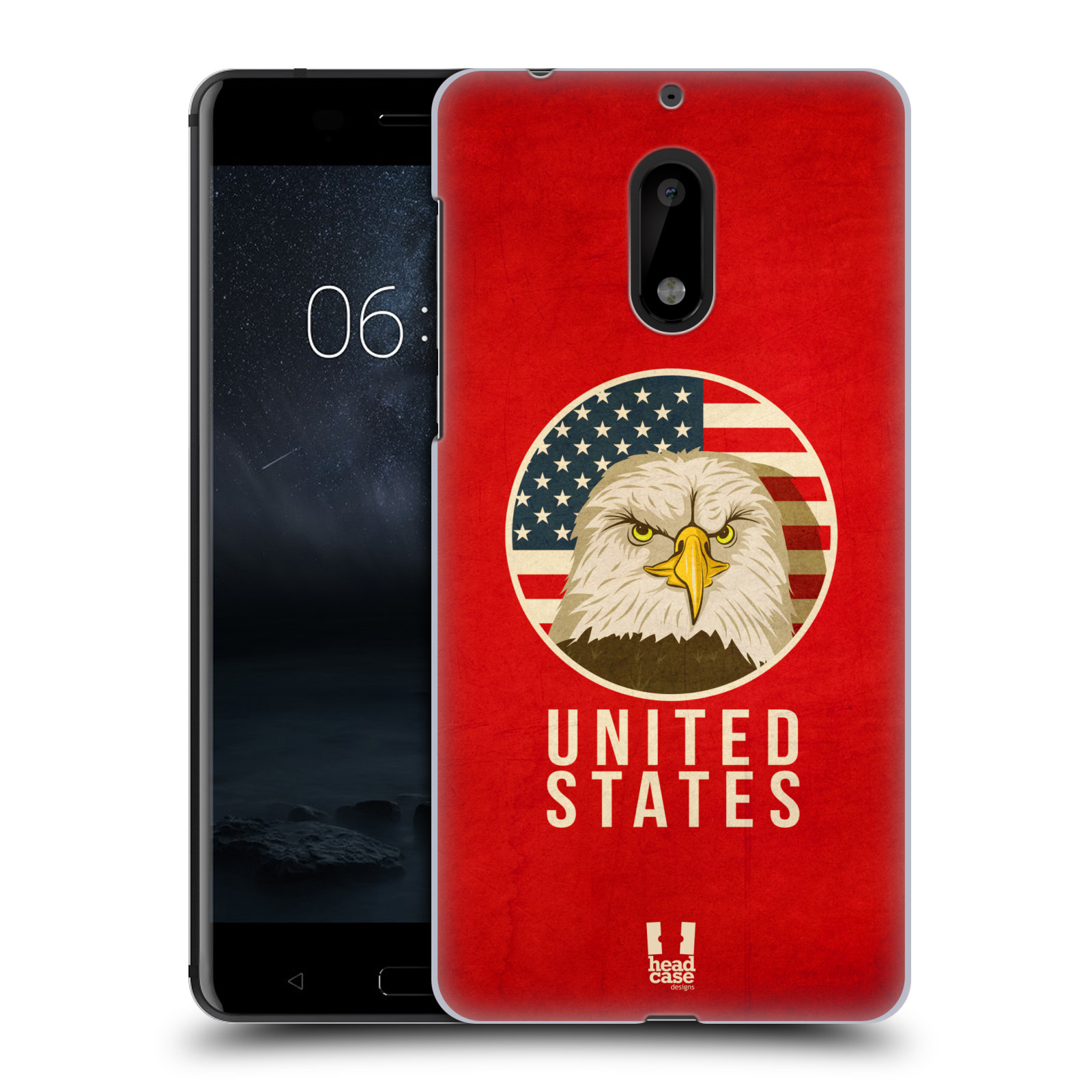 HEAD CASE plastový obal na mobil Nokia 6 vzor Patriotismus zvíře symbol USA OREL