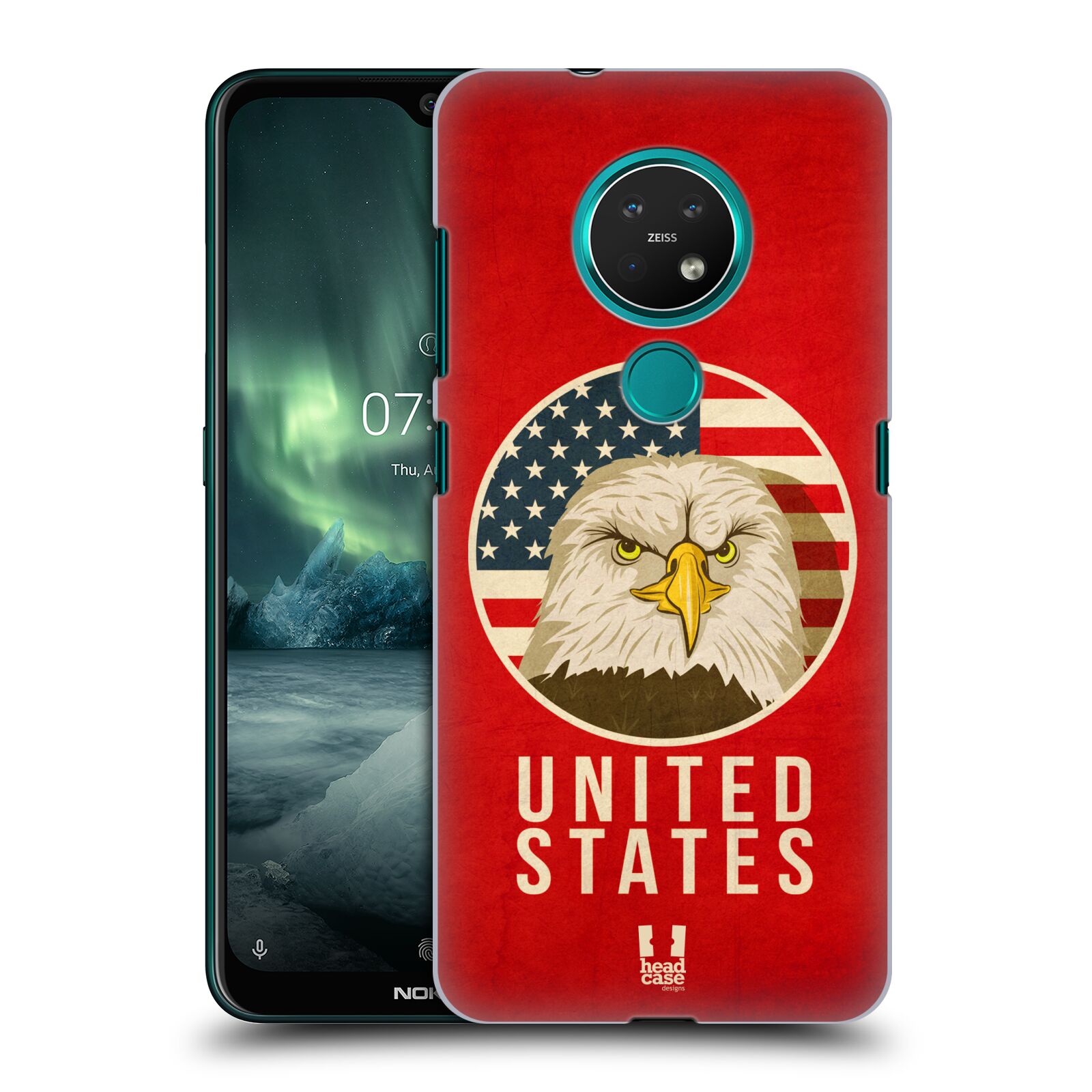 Pouzdro na mobil NOKIA 7.2 - HEAD CASE - vzor Patriotismus zvíře symbol USA OREL